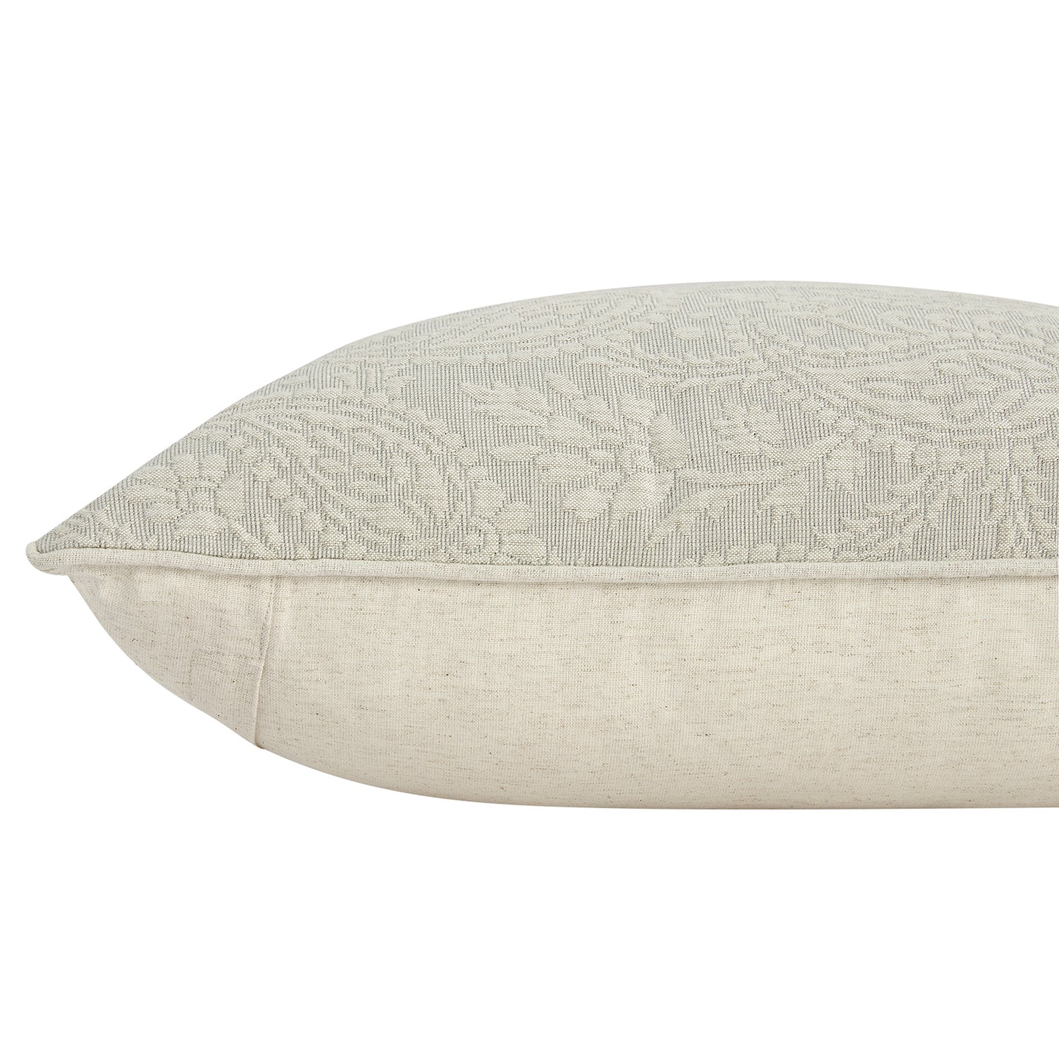 Madeleine Grey Paisley Jacquard Cotton Cushion - Image 2