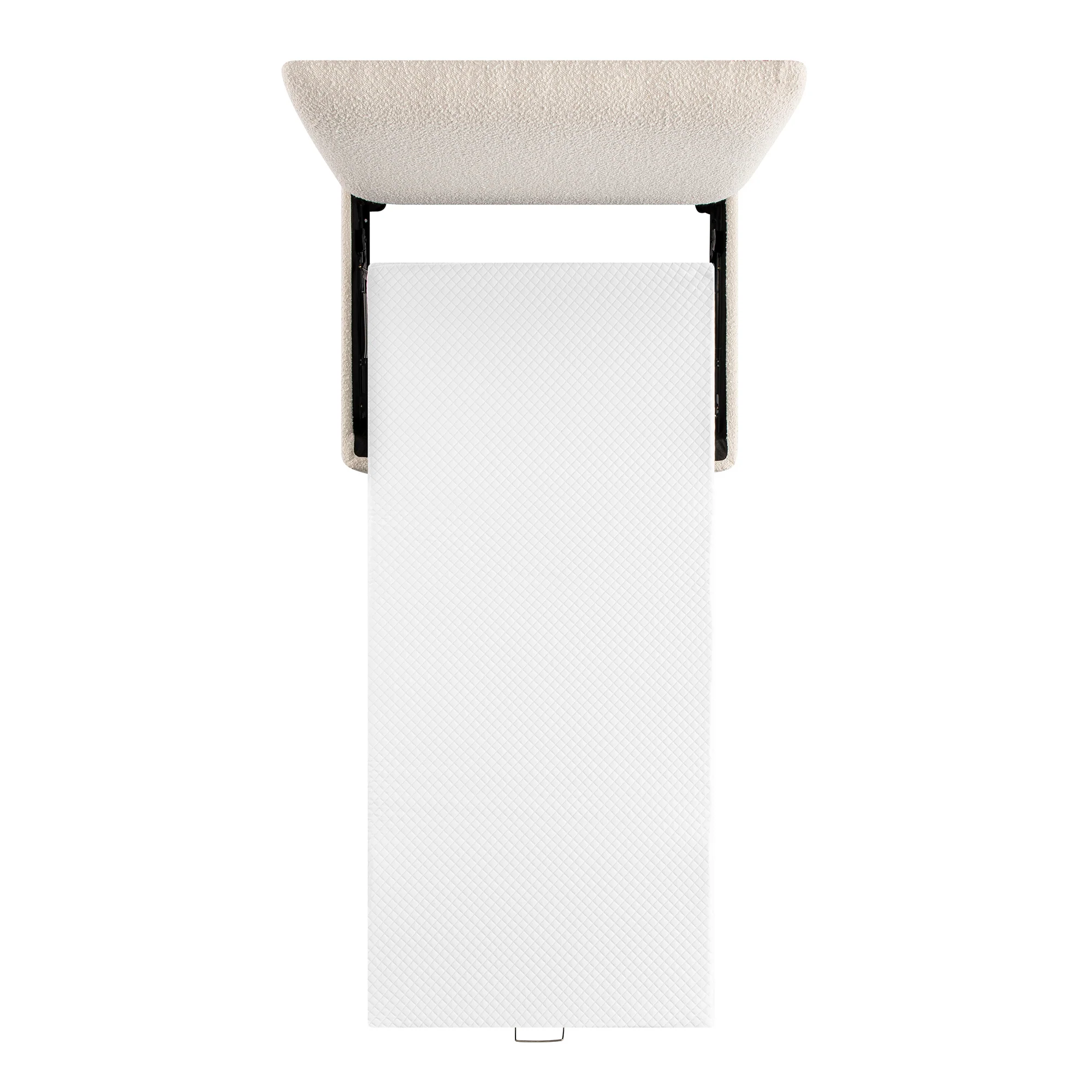 Magda Fold-Out Single Bed in an Ottoman, Beige Boucle - Image 18