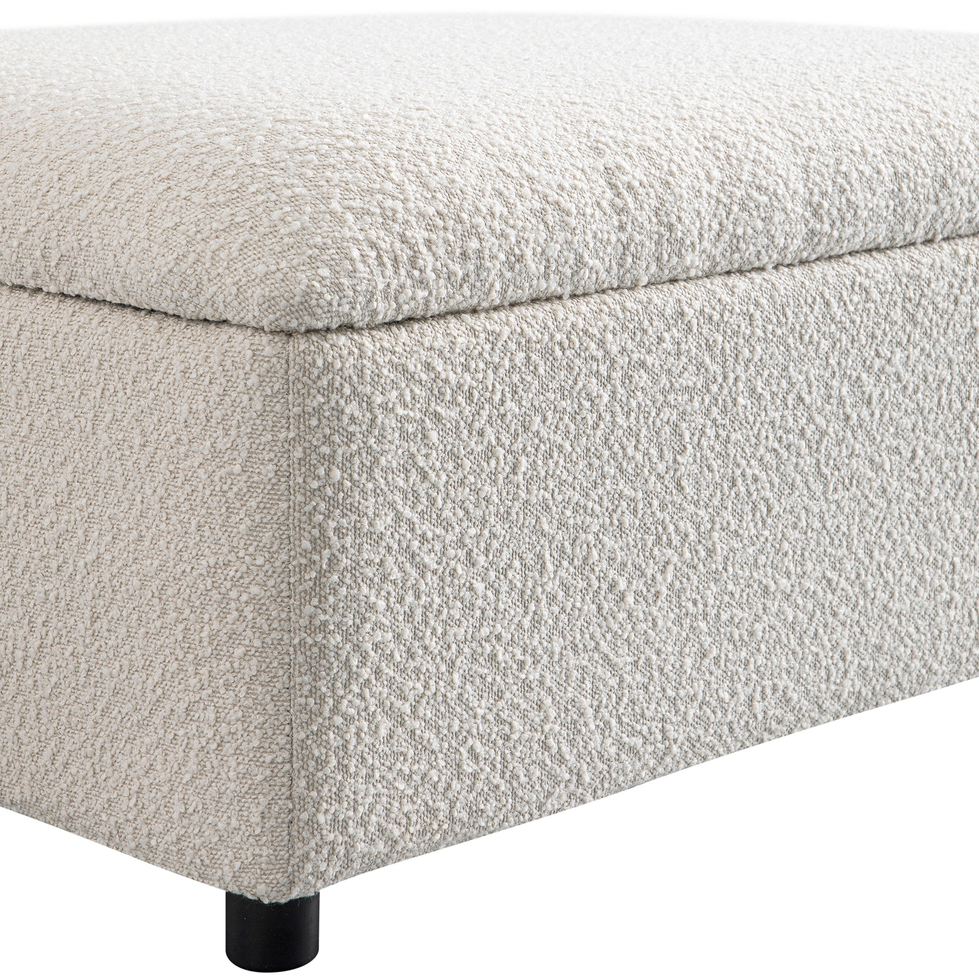 Magda Fold-Out Single Bed in an Ottoman, Beige Boucle - Image 19