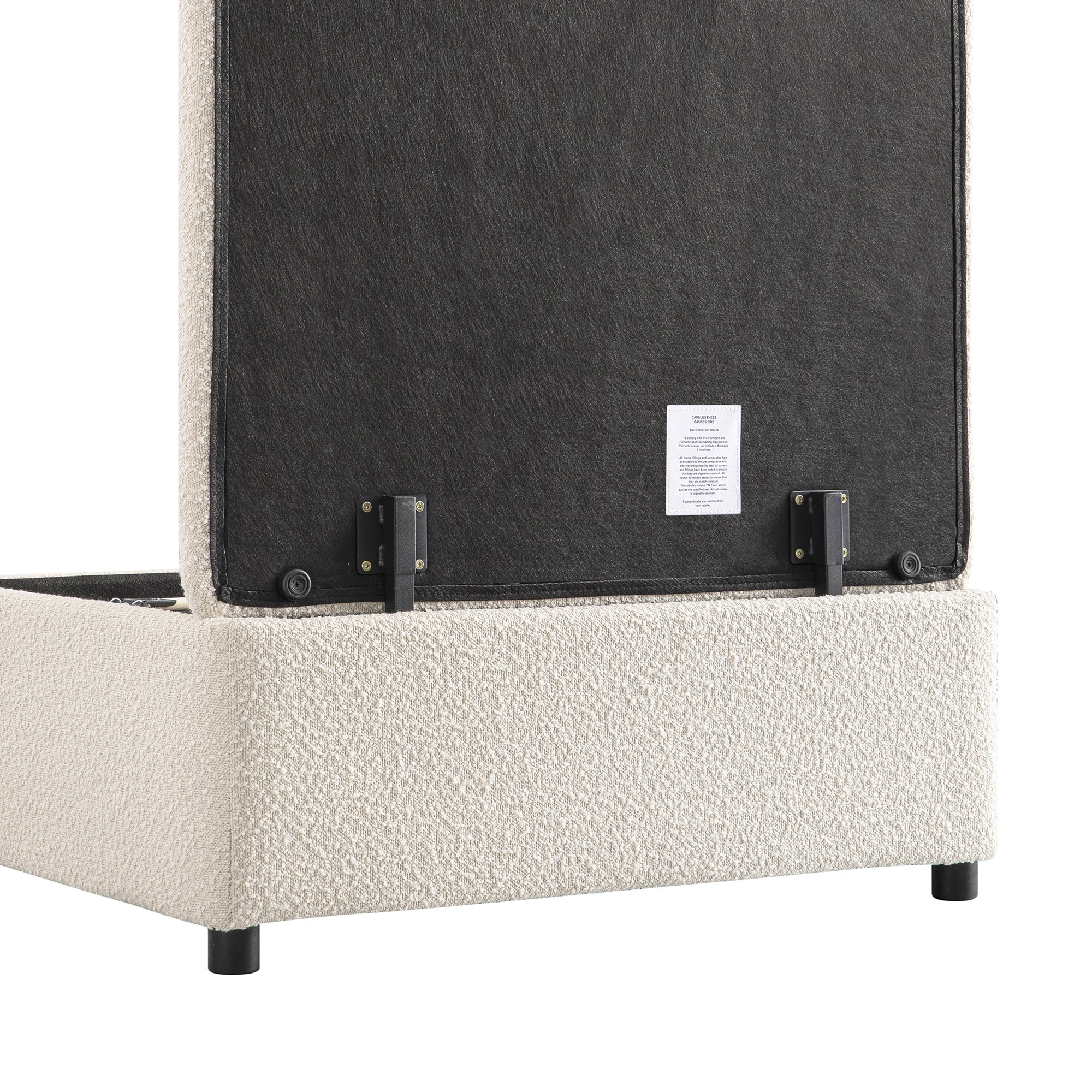 Magda Fold-Out Single Bed in an Ottoman, Beige Boucle - Image 21