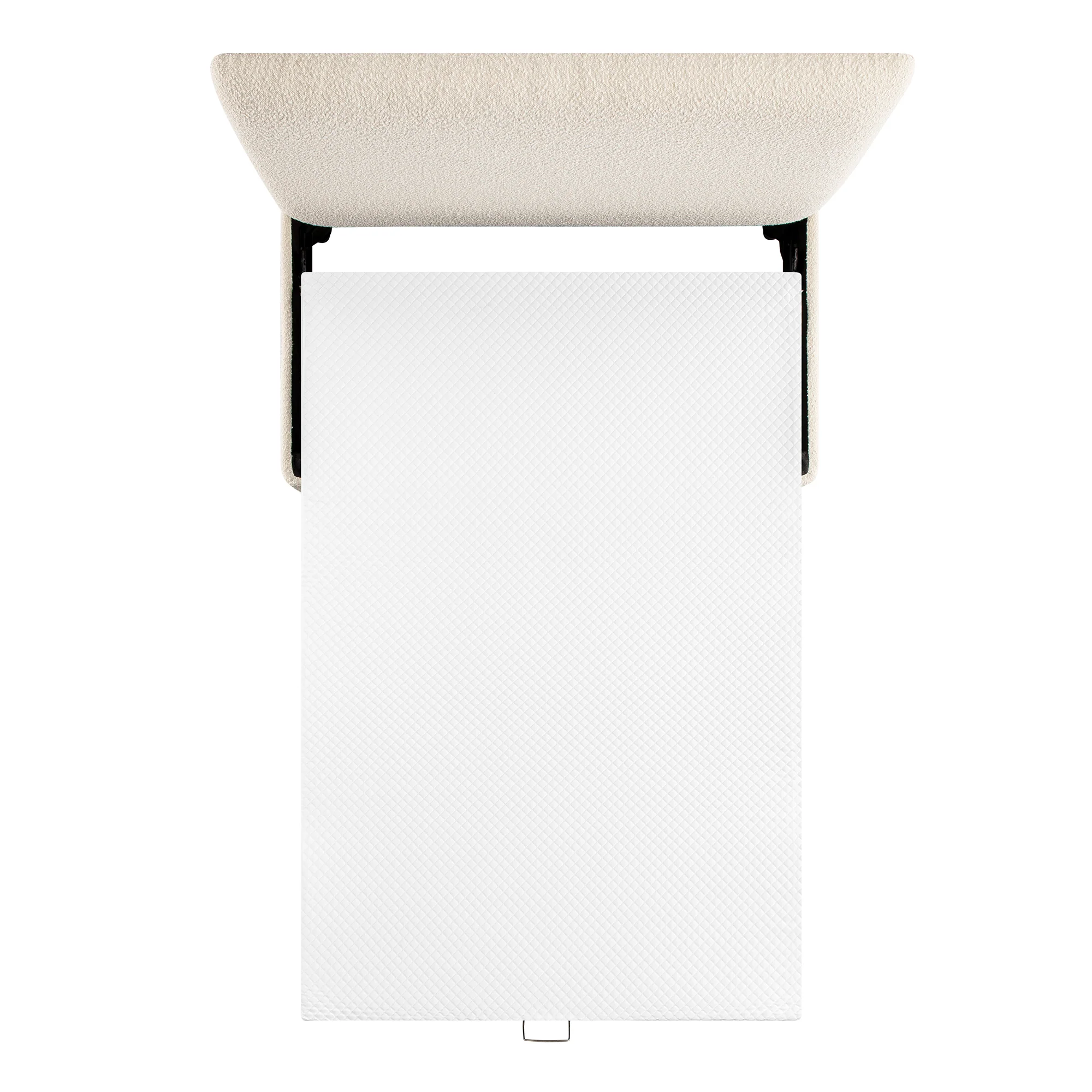 Magda Fold-Out Small Double Bed in an Ottoman, Beige Boucle - Image 13