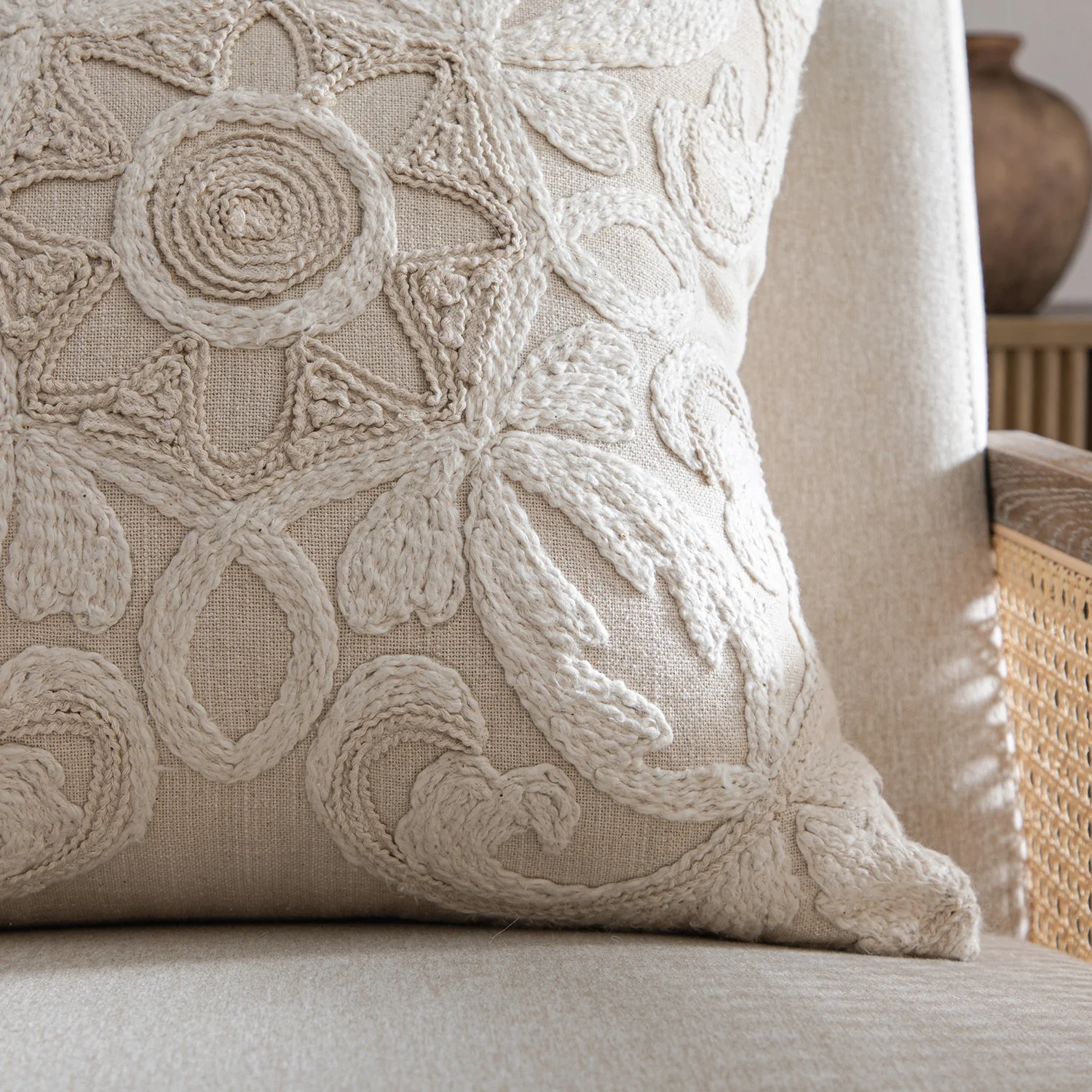Maison Neutral Rosanna Cushion - Image 3