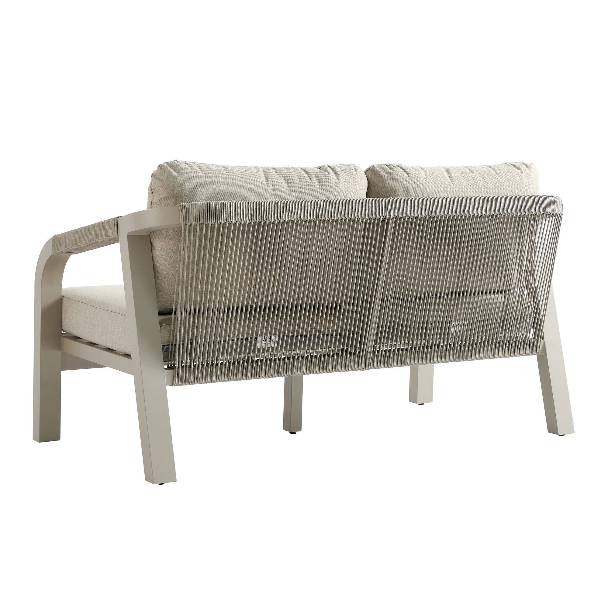 Manresa Rope 5-Seater Firepit Sofa Set, Taupe and Beige - Image 14