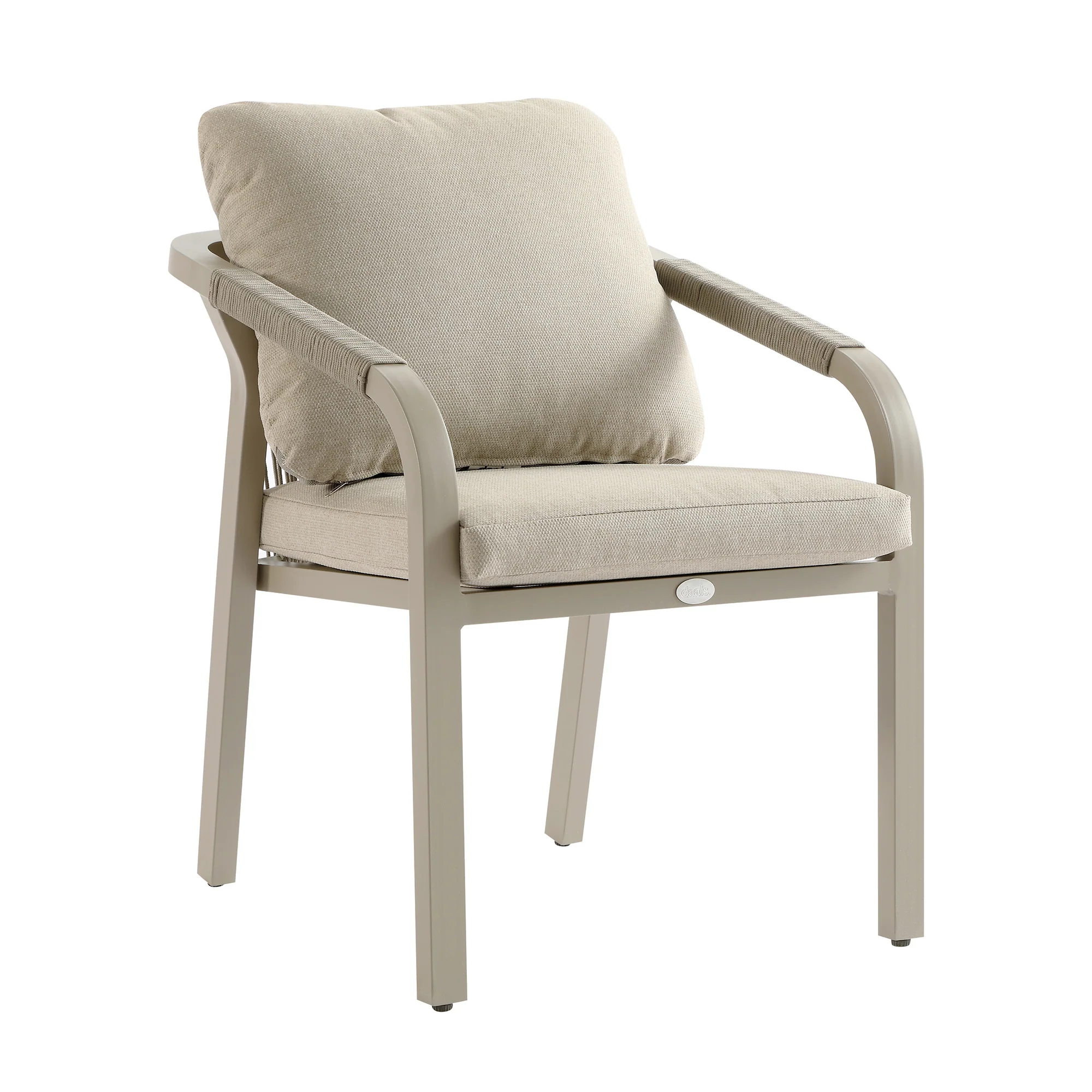 Manresa Rope 6-Seater Rectangular Dining Set, Taupe and Beige - Image 15