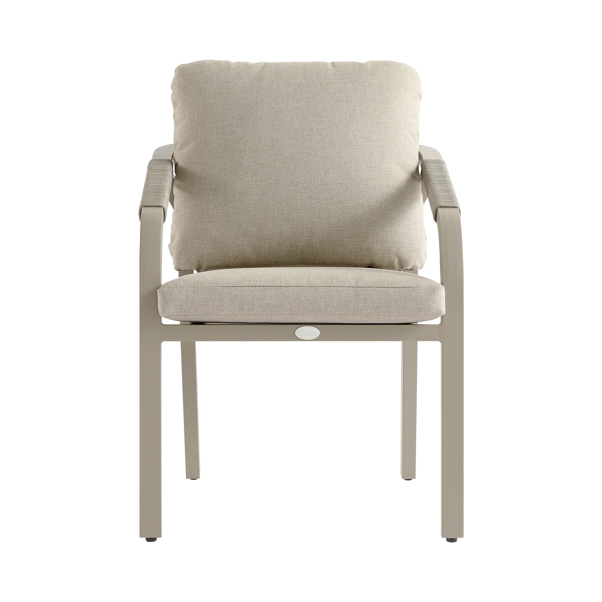 Manresa Rope 6-Seater Rectangular Dining Set, Taupe and Beige - Image 16