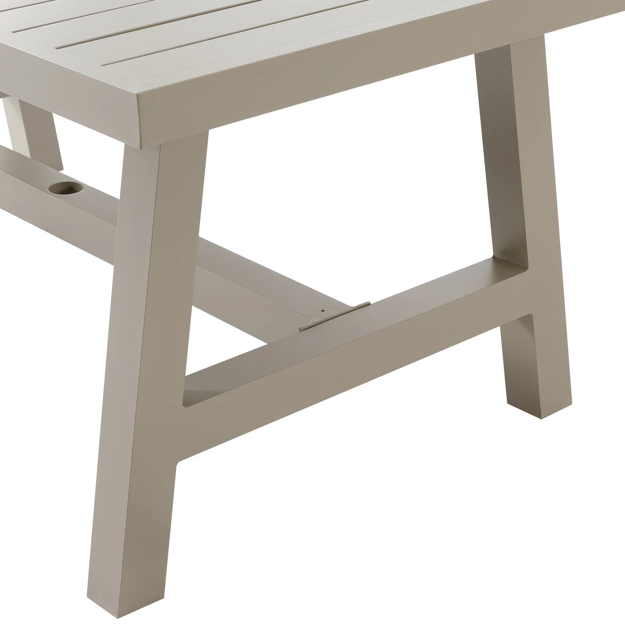 Manresa Rope 6-Seater Rectangular Dining Set, Taupe and Beige - Image 18