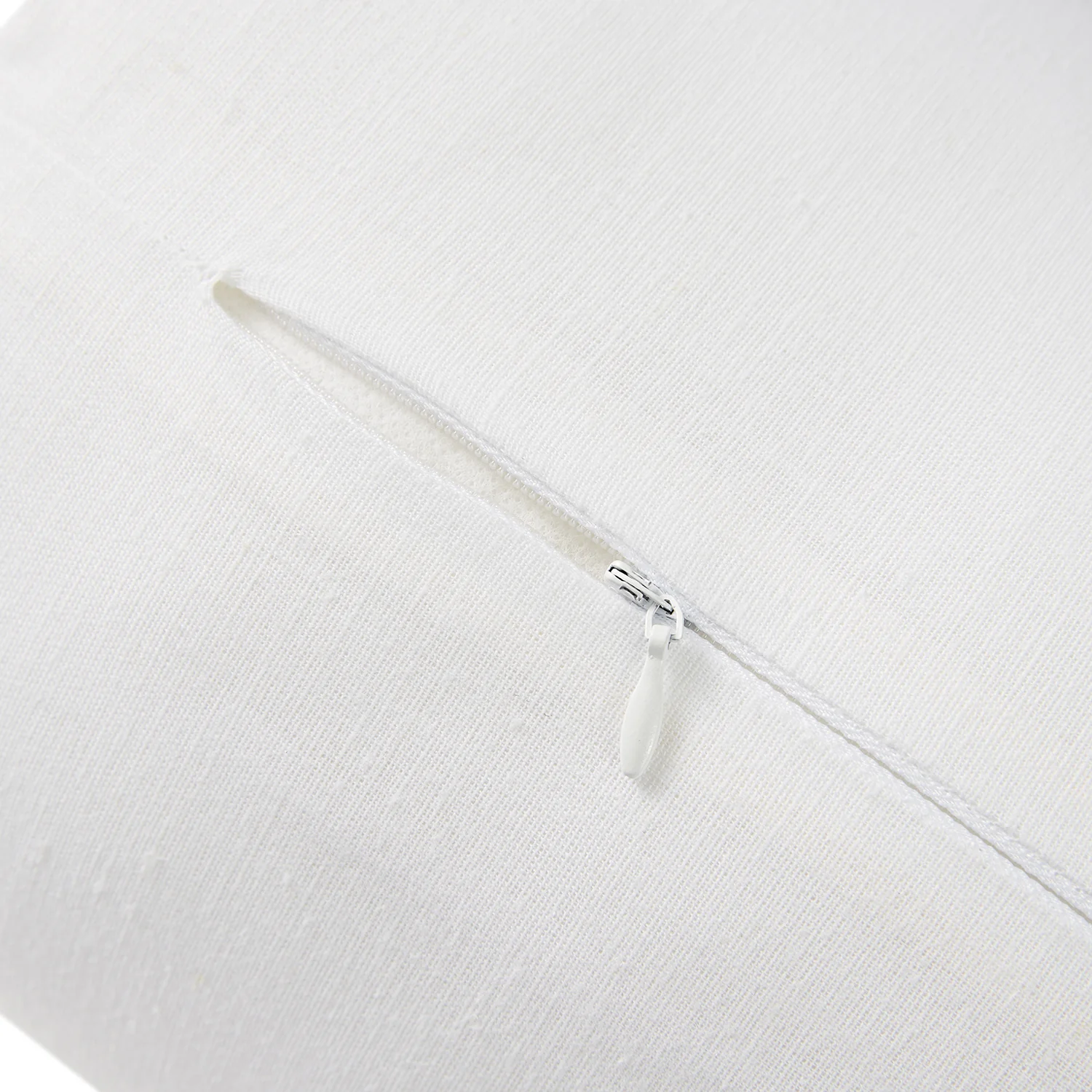 Margot Taupe Scallop Linen Blend Bolster Cushion - Image 4