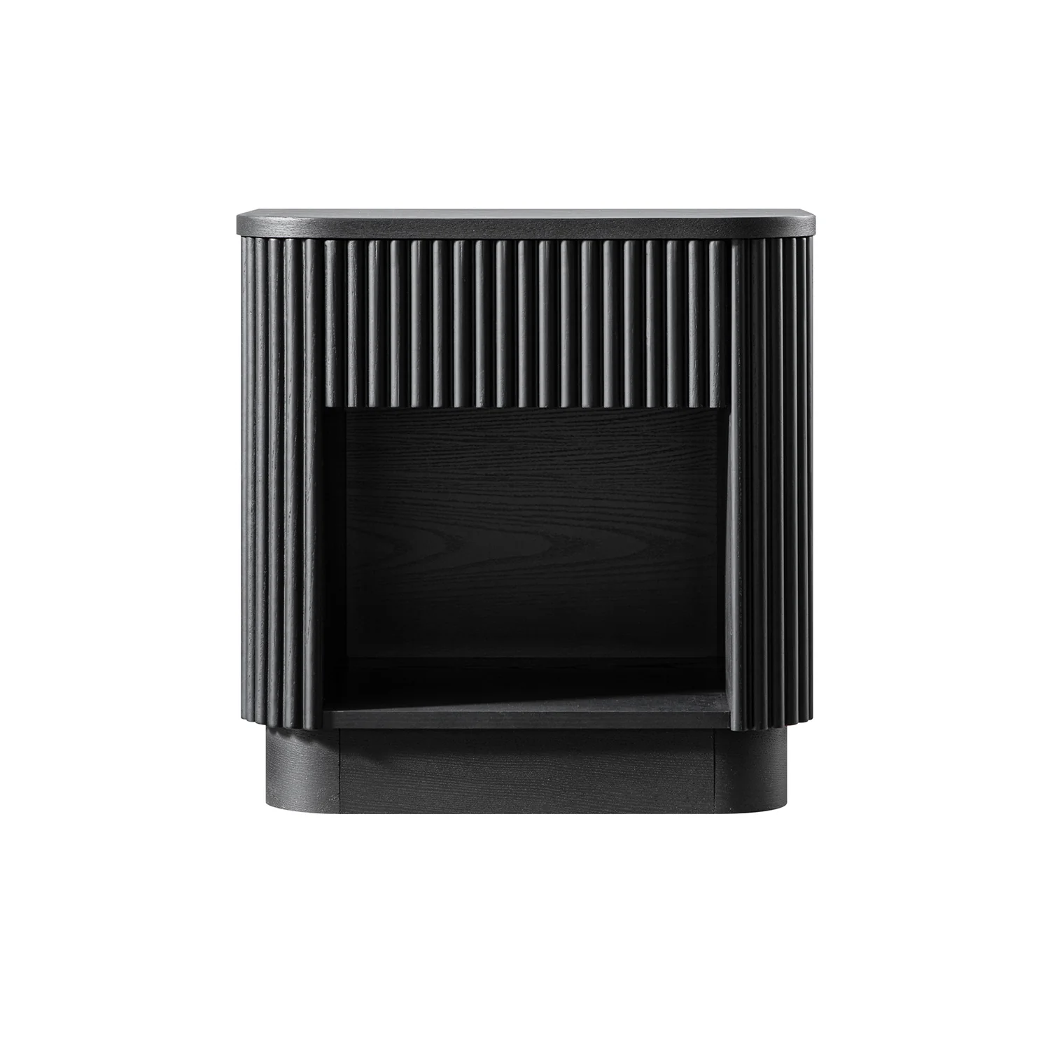 Maru 1-Drawer Bedside Table, Black - Image 7
