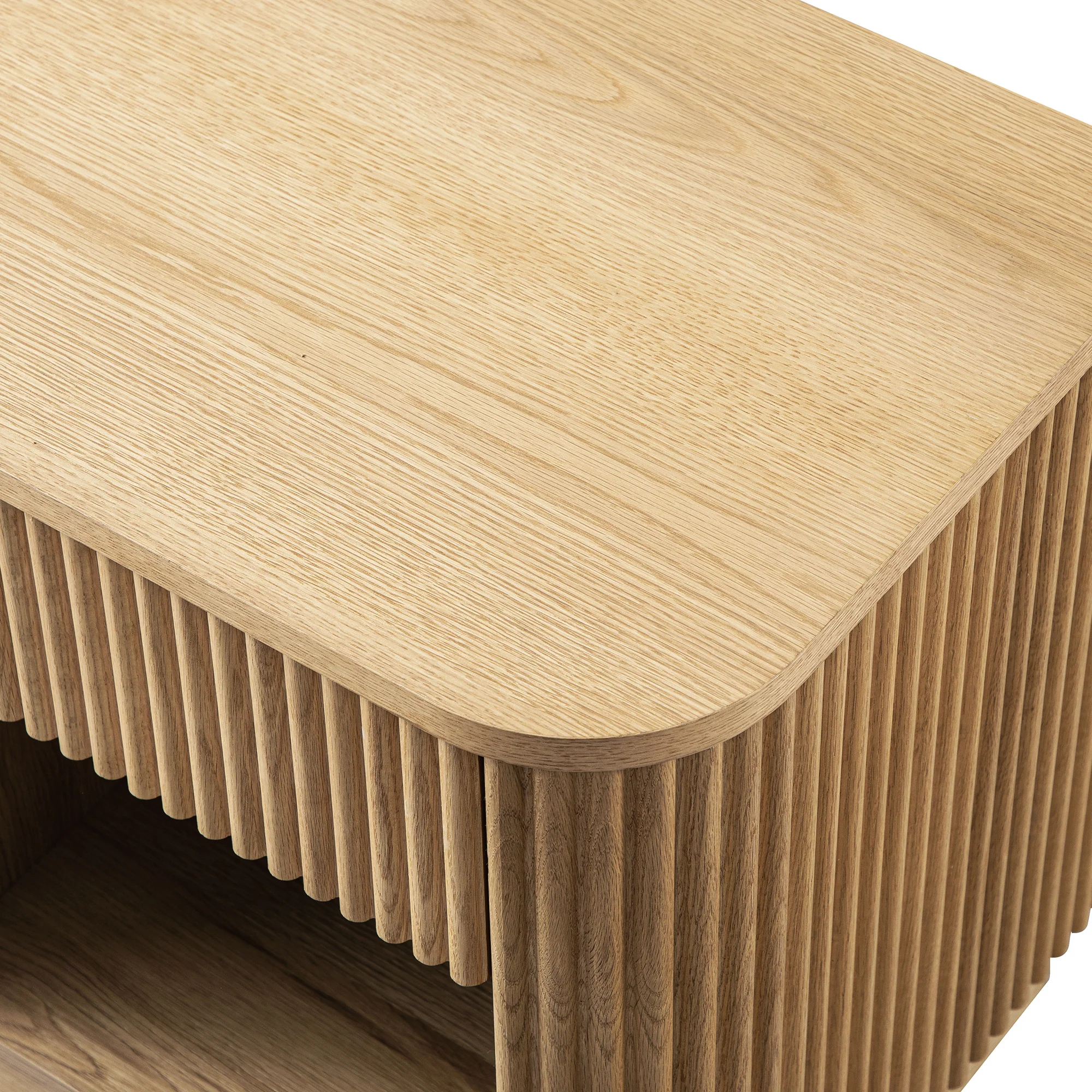 Maru 1-Drawer Bedside Table, Oak - Image 14