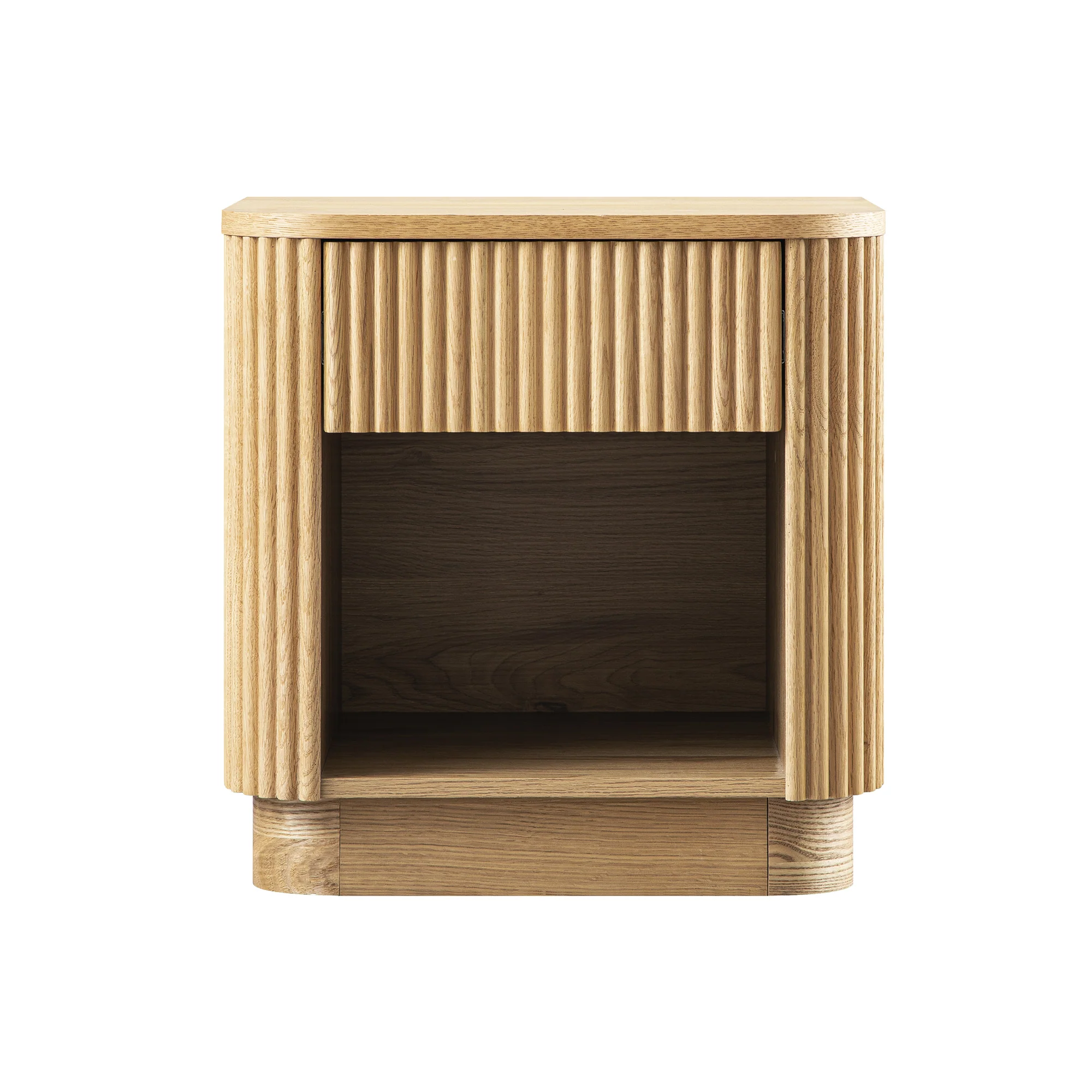 Maru 1-Drawer Bedside Table, Oak - Image 7