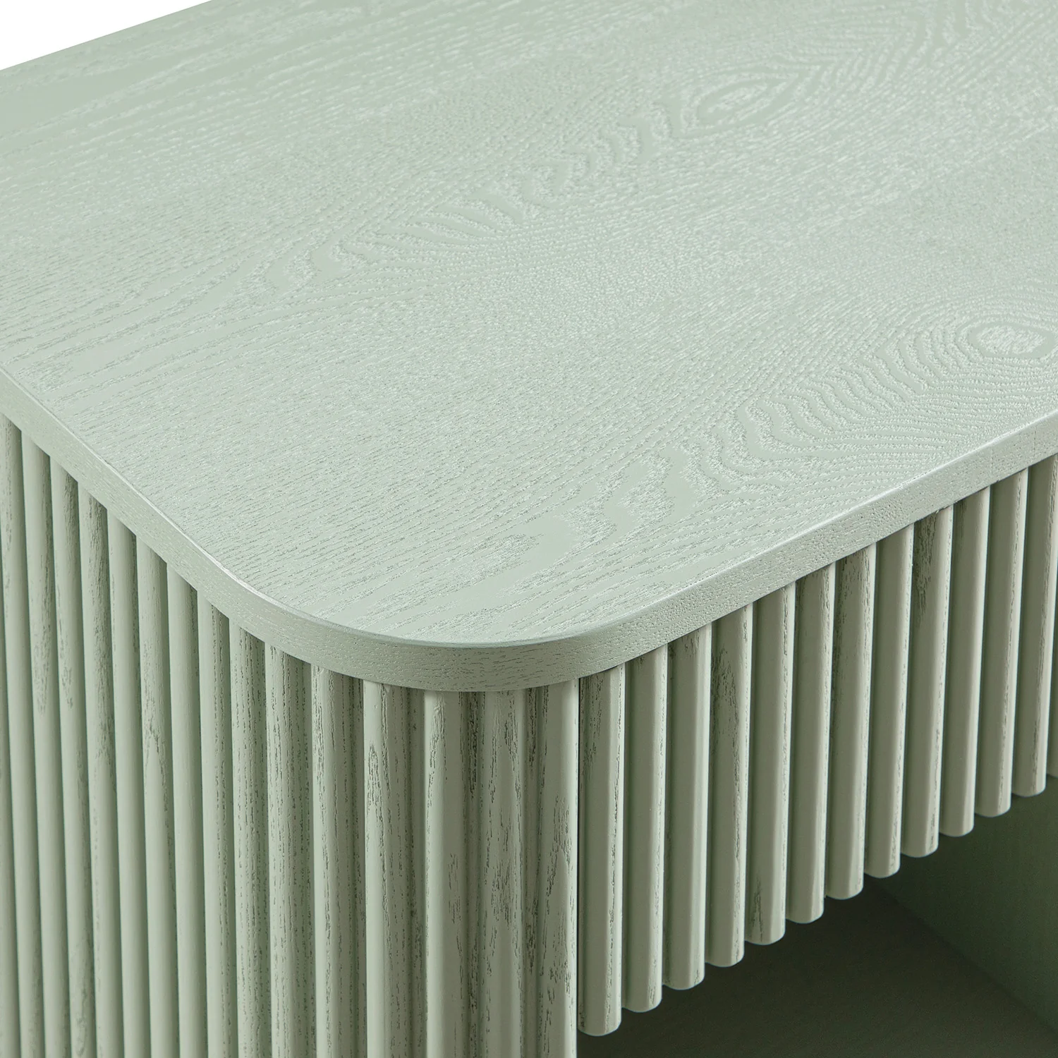 Maru 1-Drawer Bedside Table, Sage Green - Image 14