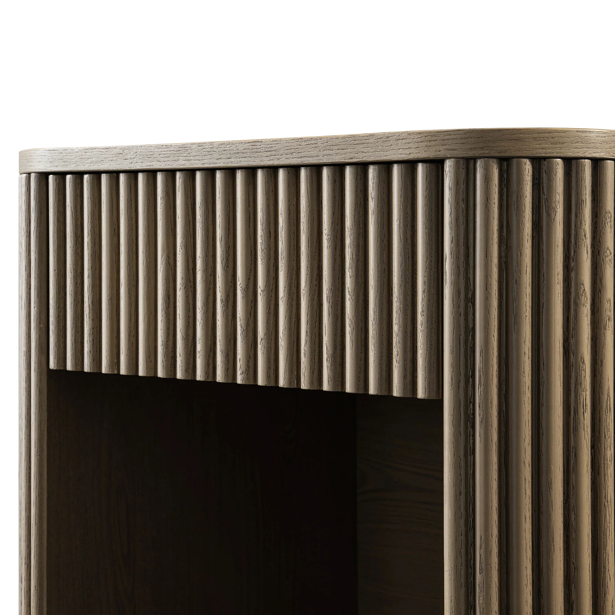 Maru 1-Drawer Bedside Table, Silver Oak - Image 13