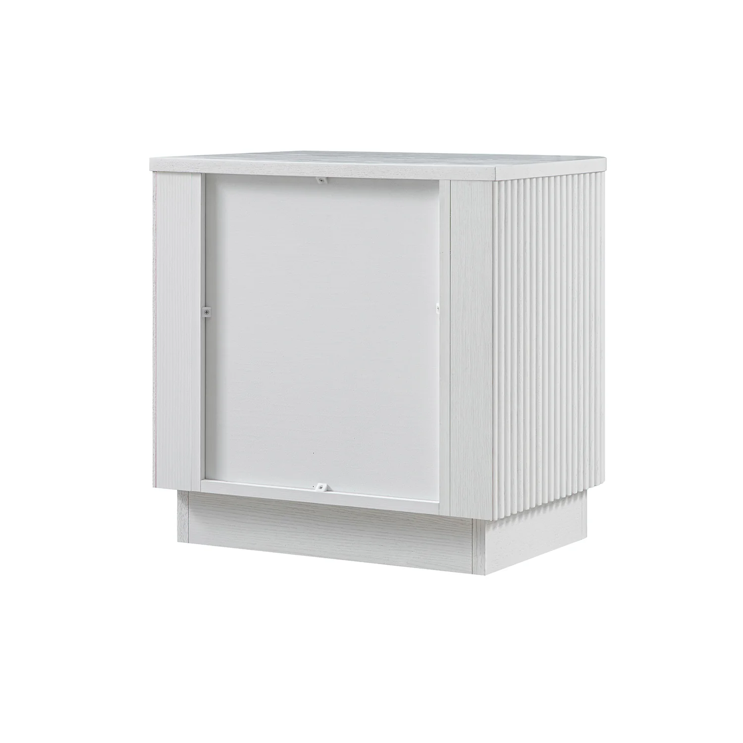 Maru 1-Drawer Bedside Table, Washed White - Image 11