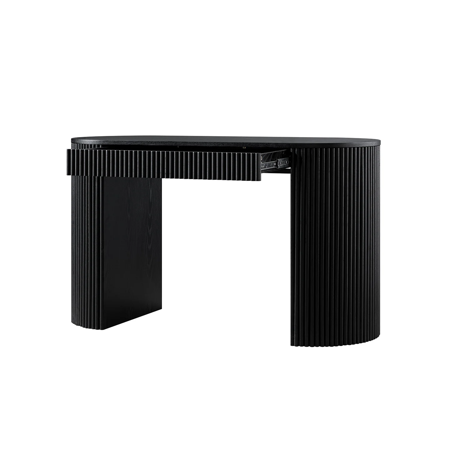 Maru 1-Drawer Writing Desk, Black - Image 9