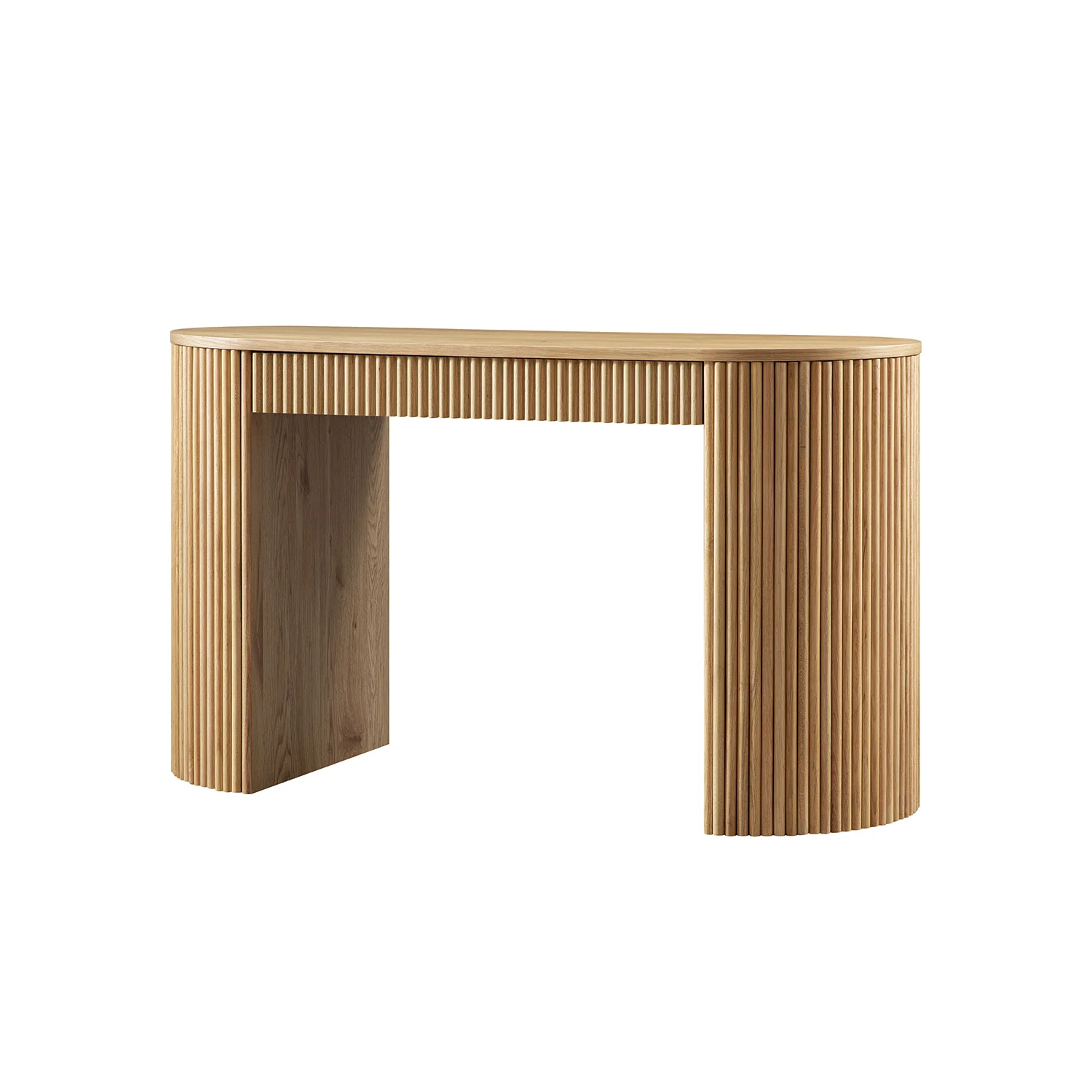 Maru 1-Drawer Writing Desk, Oak - Image 7