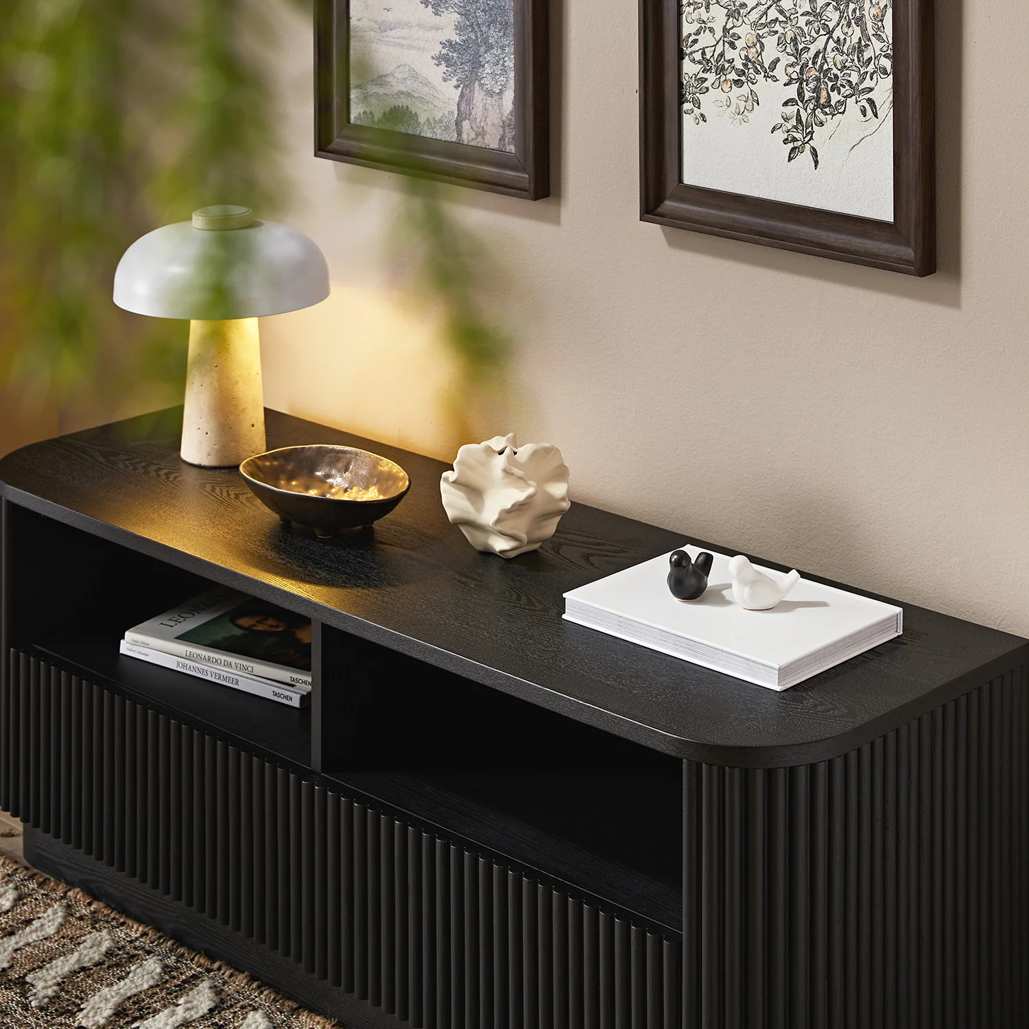 Maru 120cm TV Unit with Drawers, Black - Image 3