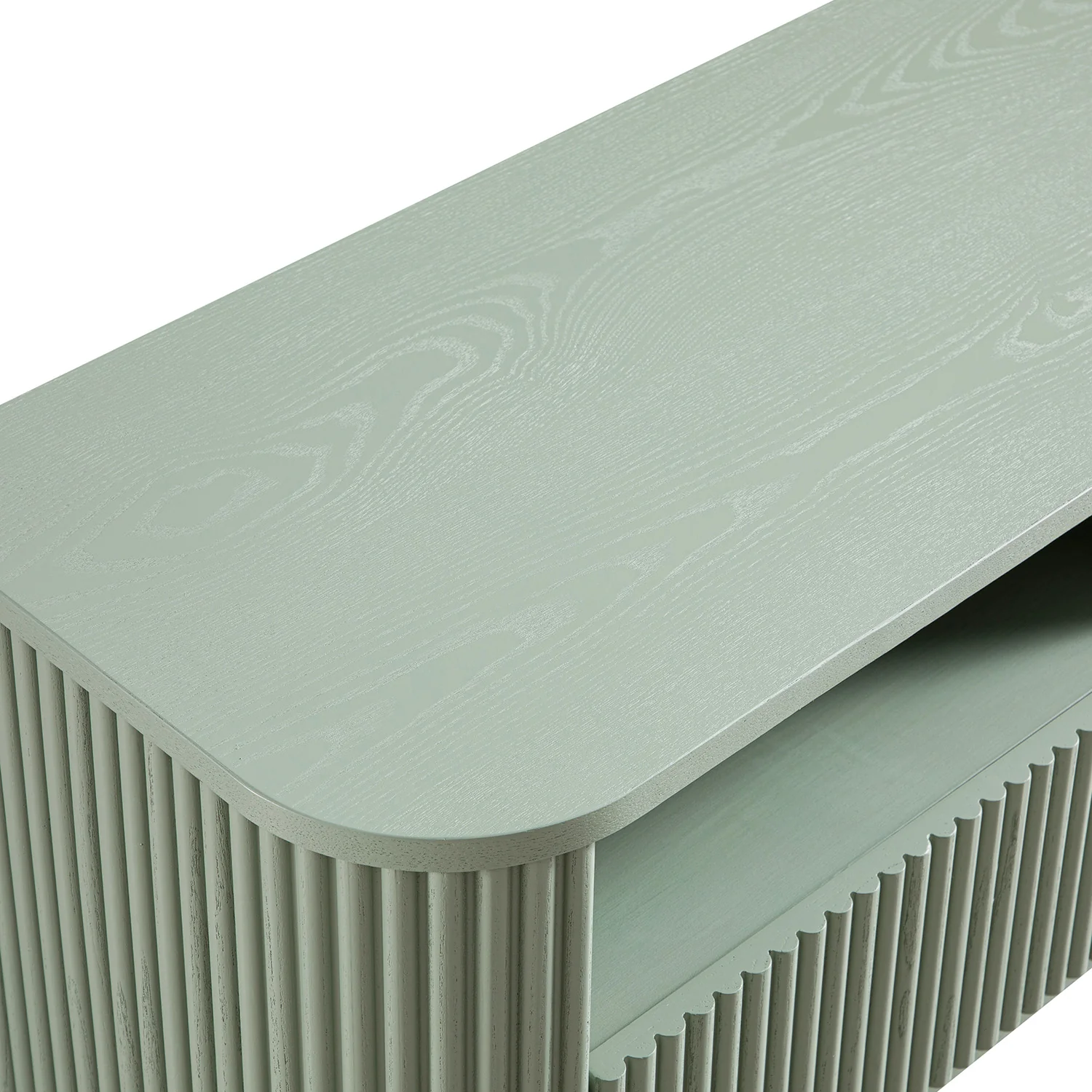 Maru 120cm TV Unit with Drawers, Sage Green - Image 9