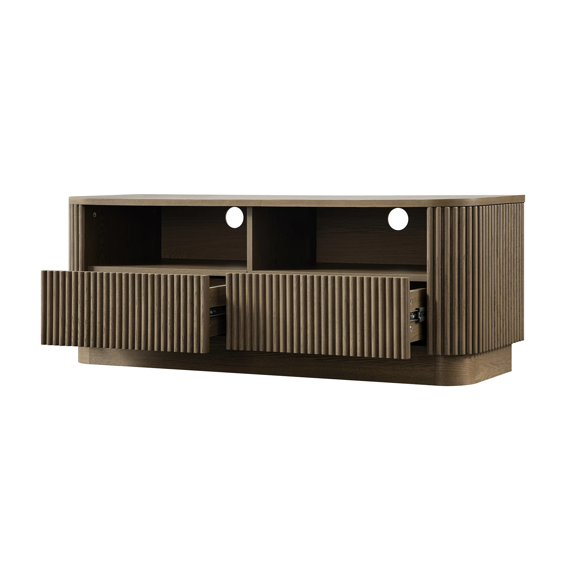 Maru 120cm TV Unit with Drawers, Silver Oak - Image 4