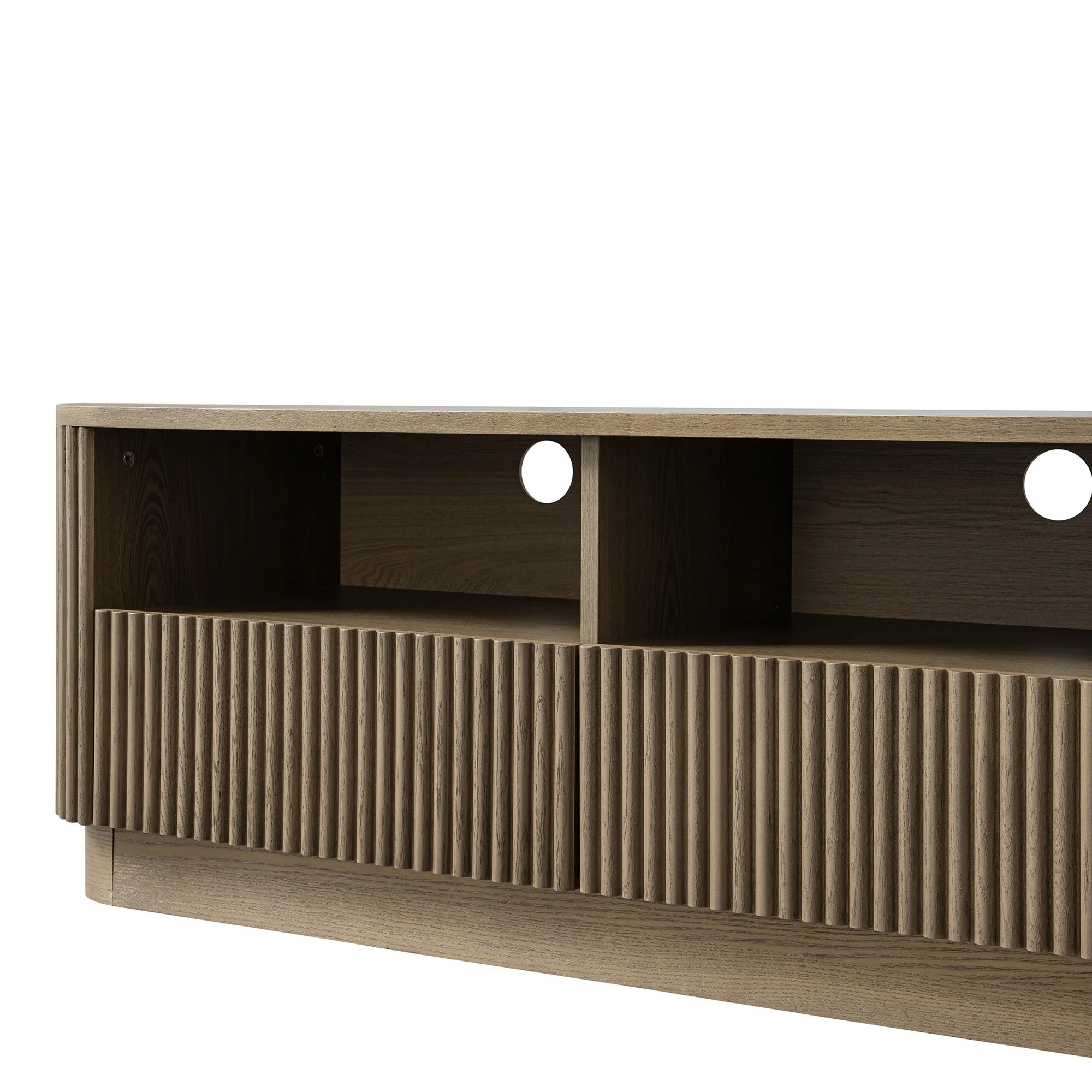 Maru 120cm TV Unit with Drawers, Silver Oak - Image 7