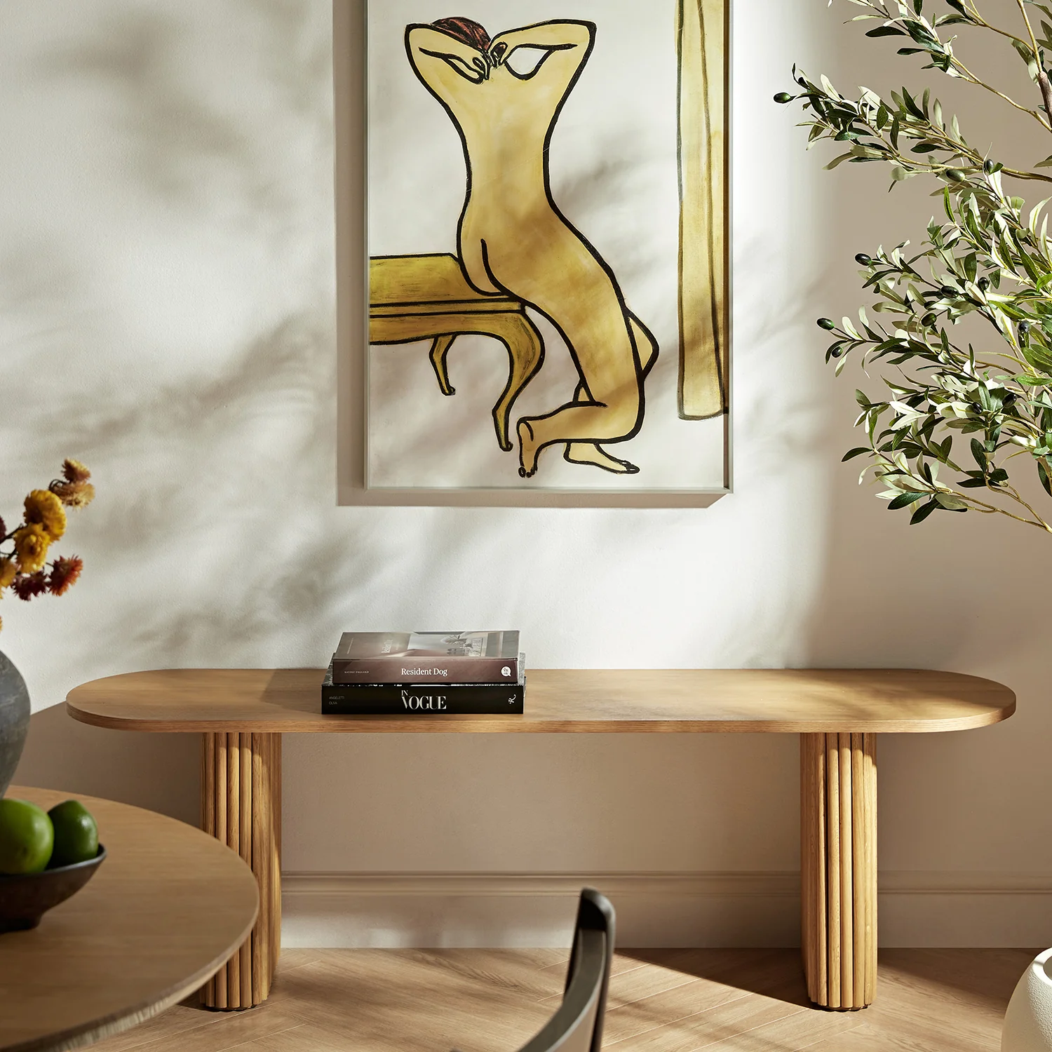 Maru 150cm Dining Bench, Oak - Image 3