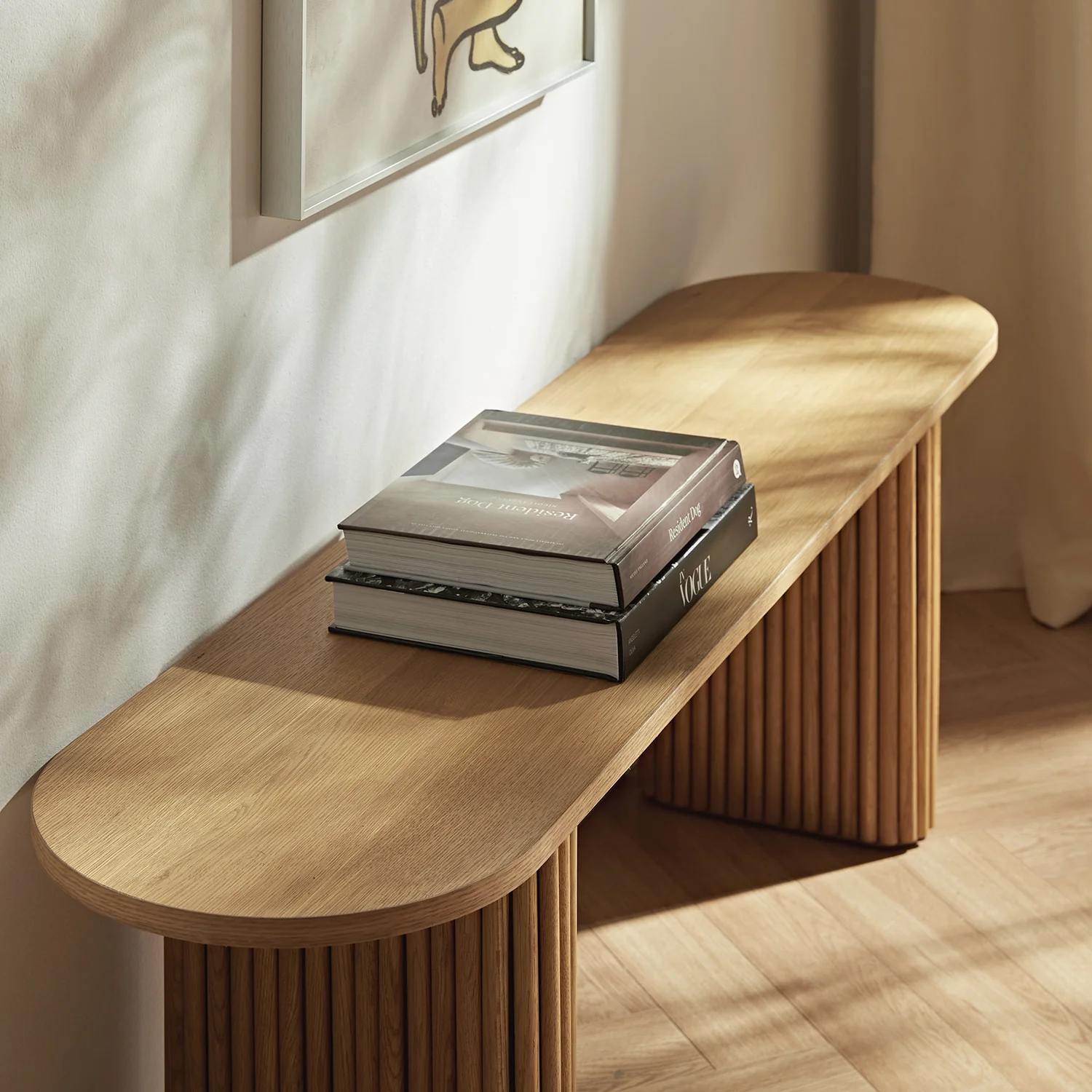 Maru 150cm Dining Bench, Oak - Image 4