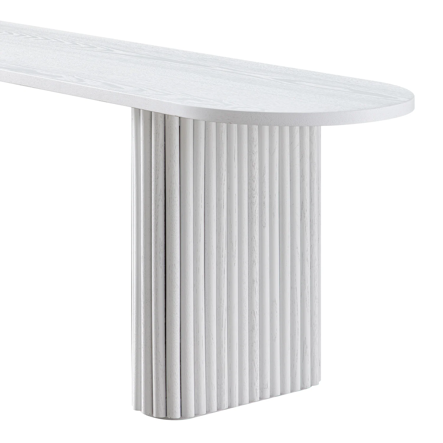 Maru 150cm Dining Bench, Washed White - Image 6