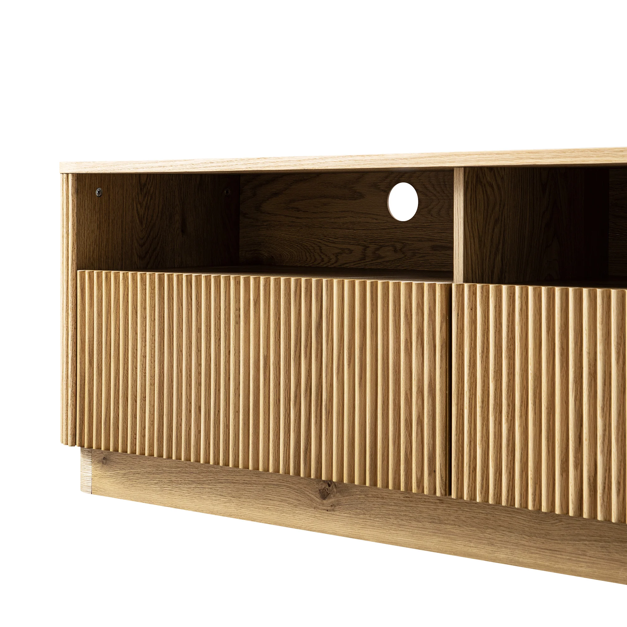 Maru 162cm TV Unit with Drawers, Oak - Image 13