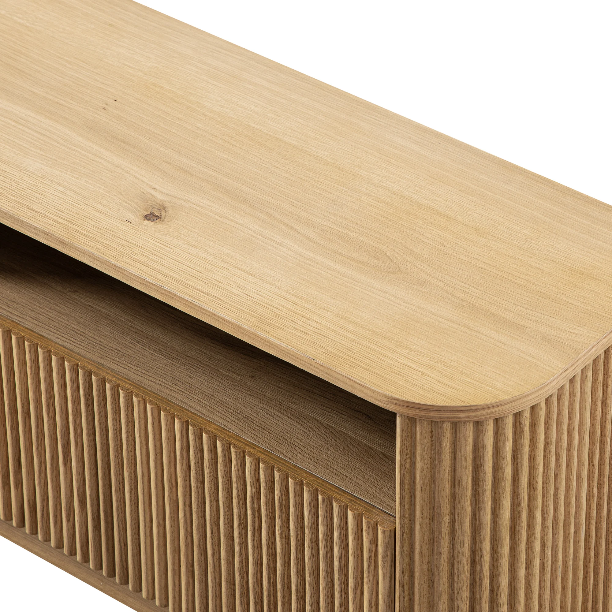 Maru 162cm TV Unit with Drawers, Oak - Image 15