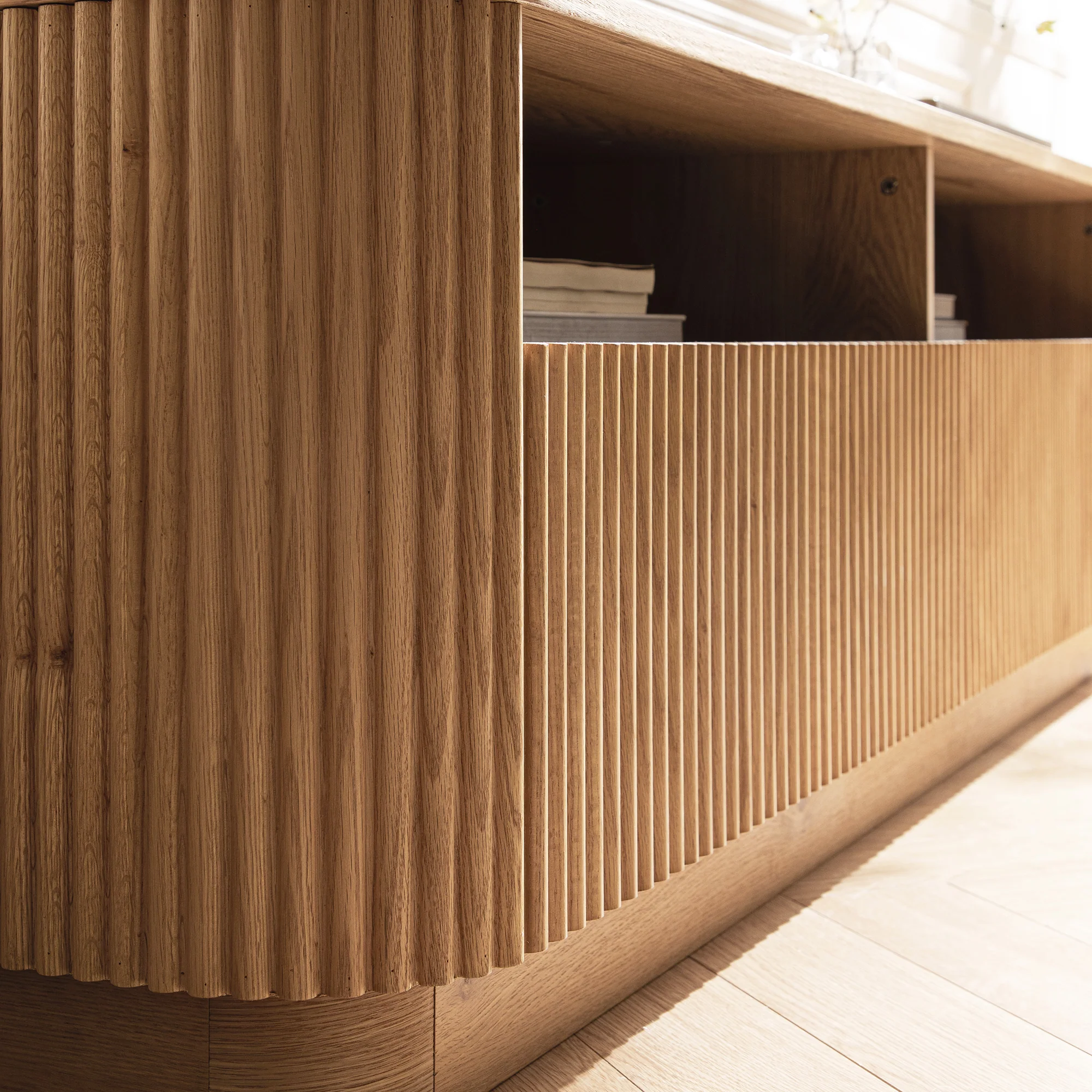 Maru 162cm TV Unit with Drawers, Oak - Image 6