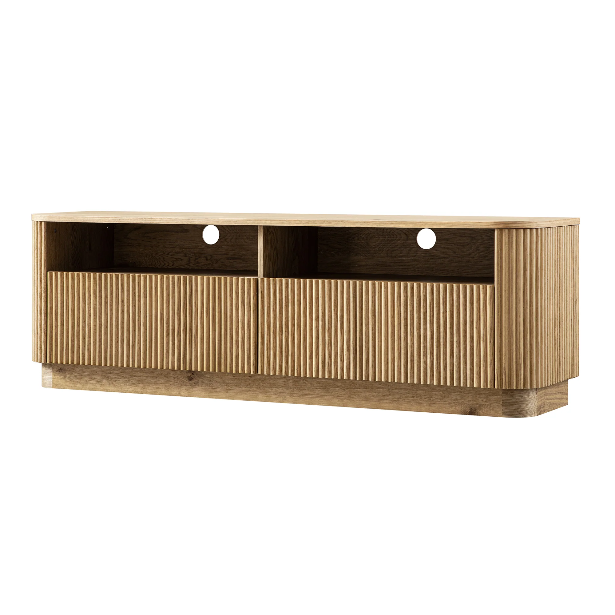 Maru 162cm TV Unit with Drawers, Oak - Image 8