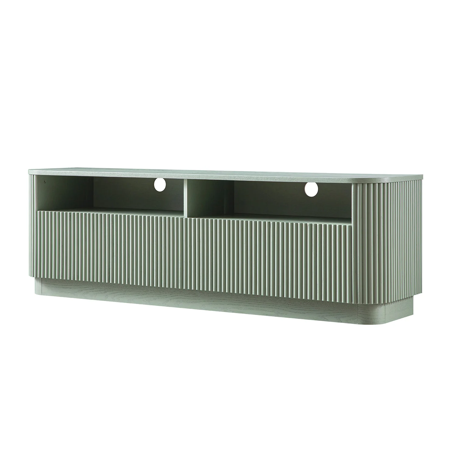 Maru 162cm TV Unit with Drawers, Sage Green - Image 2