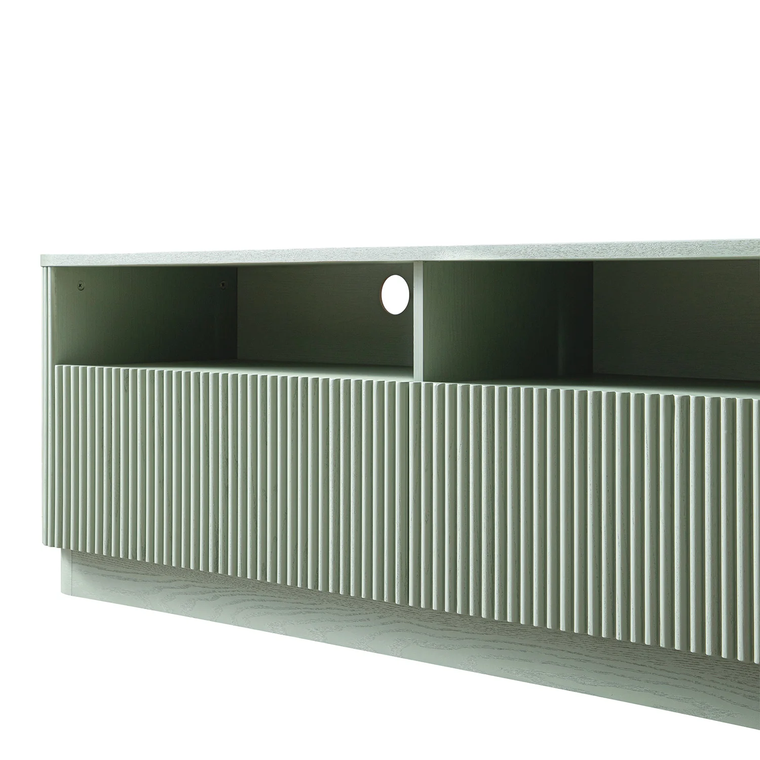 Maru 162cm TV Unit with Drawers, Sage Green - Image 7