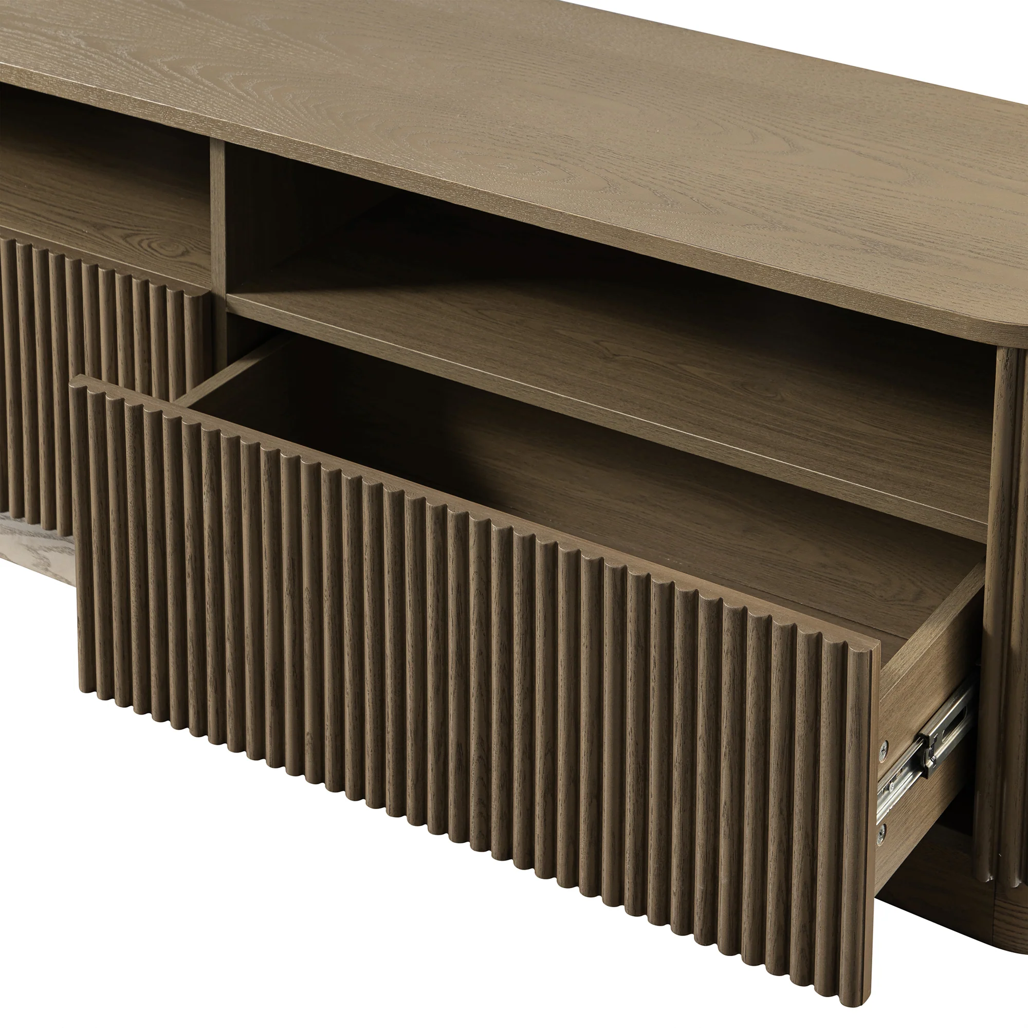 Maru 162cm TV Unit with Drawers, Silver Oak - Image 14