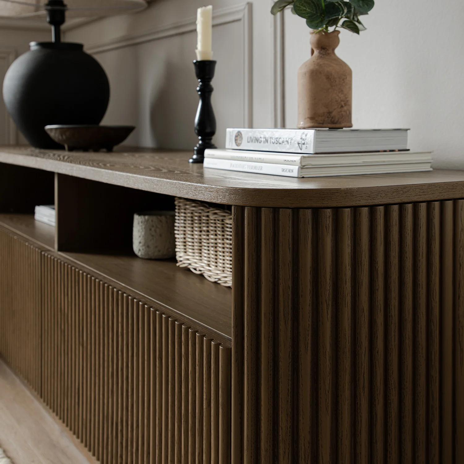 Maru 162cm TV Unit with Drawers, Silver Oak - Image 4