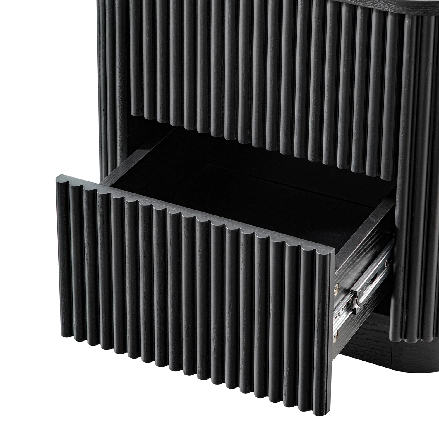 Maru 2-Drawer Bedside Table, Black - Image 14