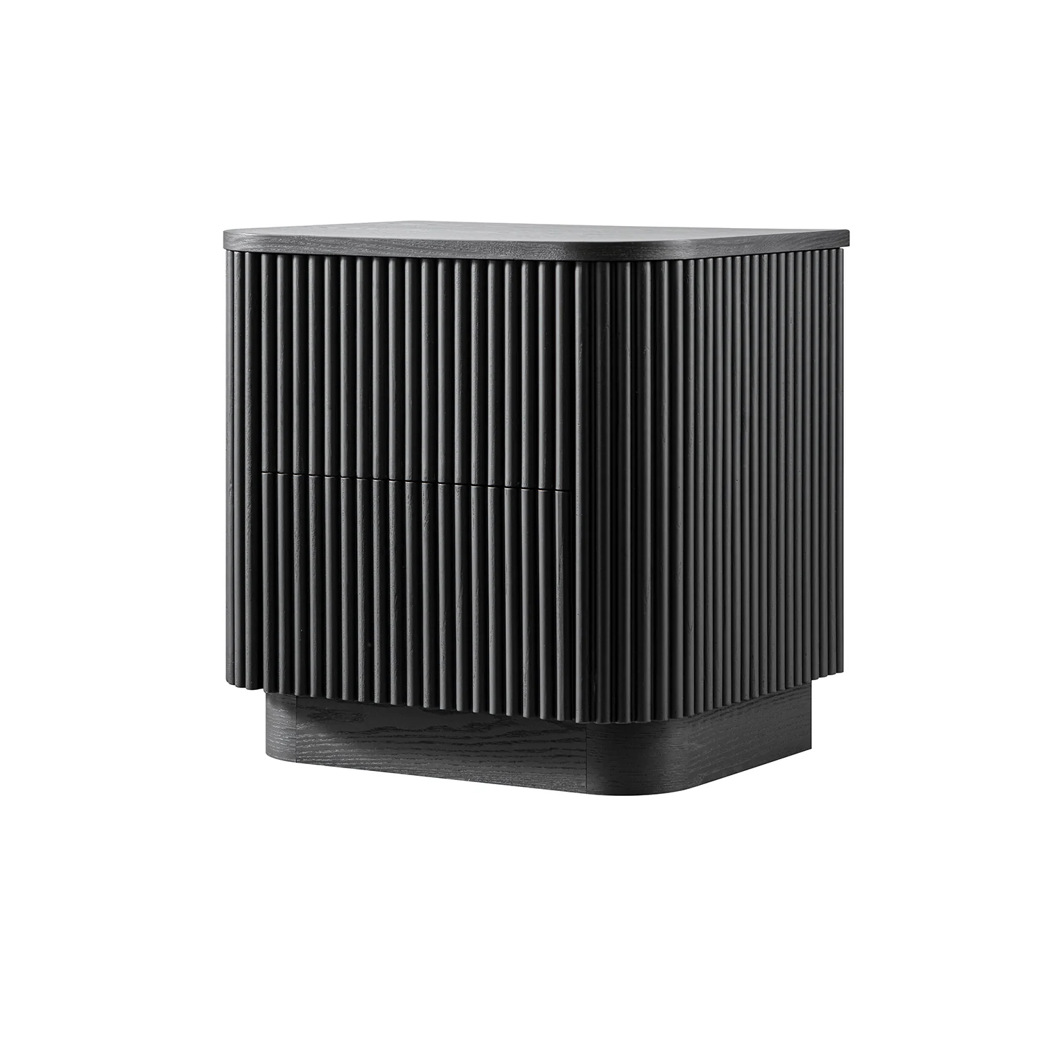 Maru 2-Drawer Bedside Table, Black - Image 8