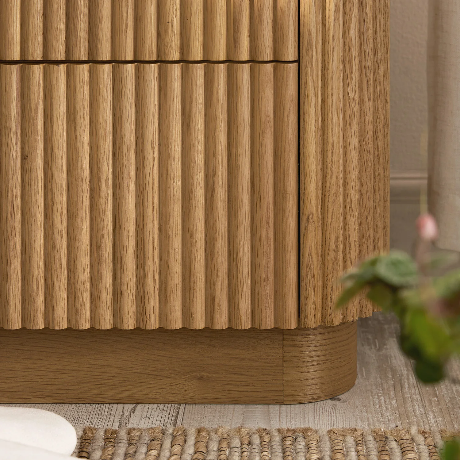 Maru 2-Drawer Bedside Table, Oak - Image 6
