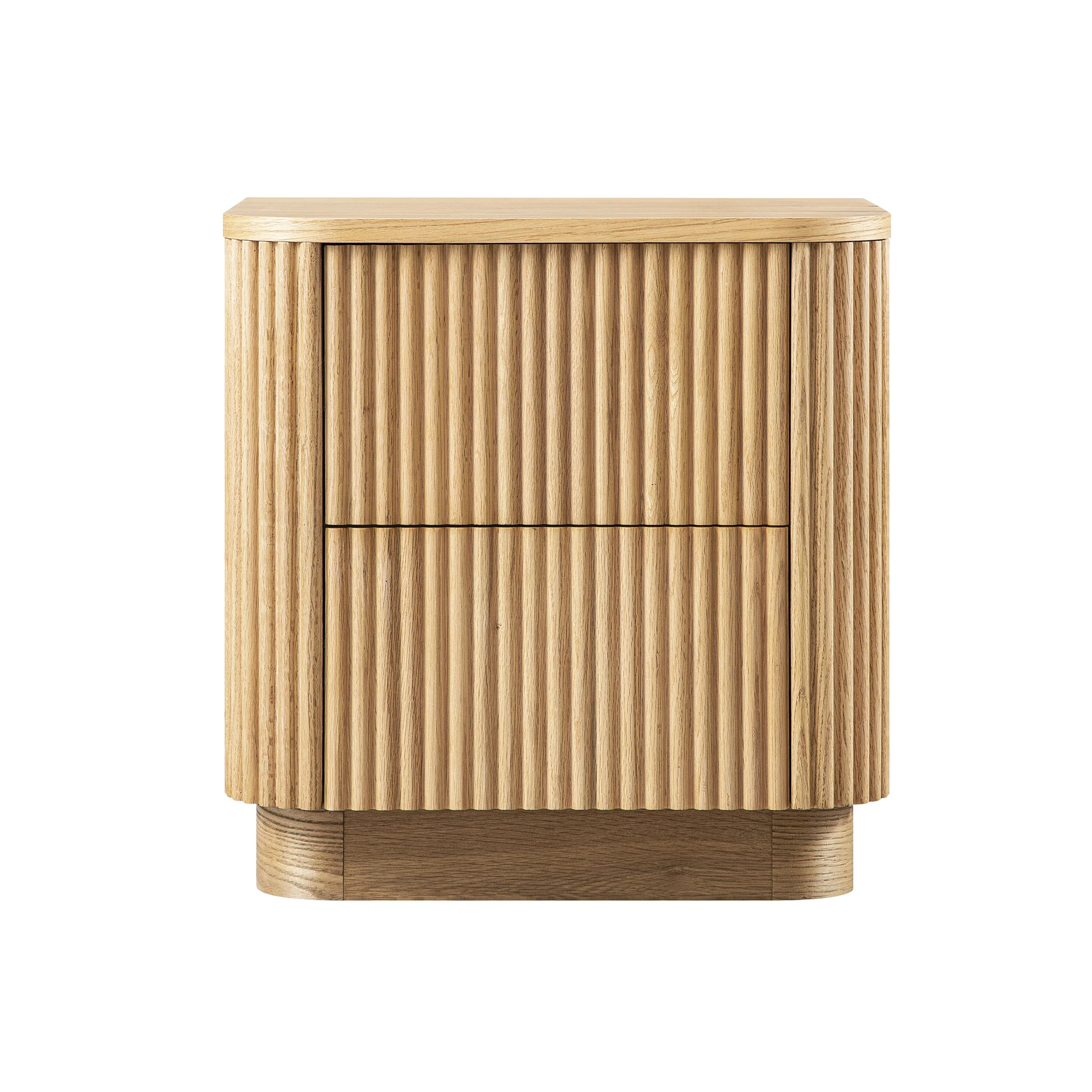 Maru 2-Drawer Bedside Table, Oak - Image 7
