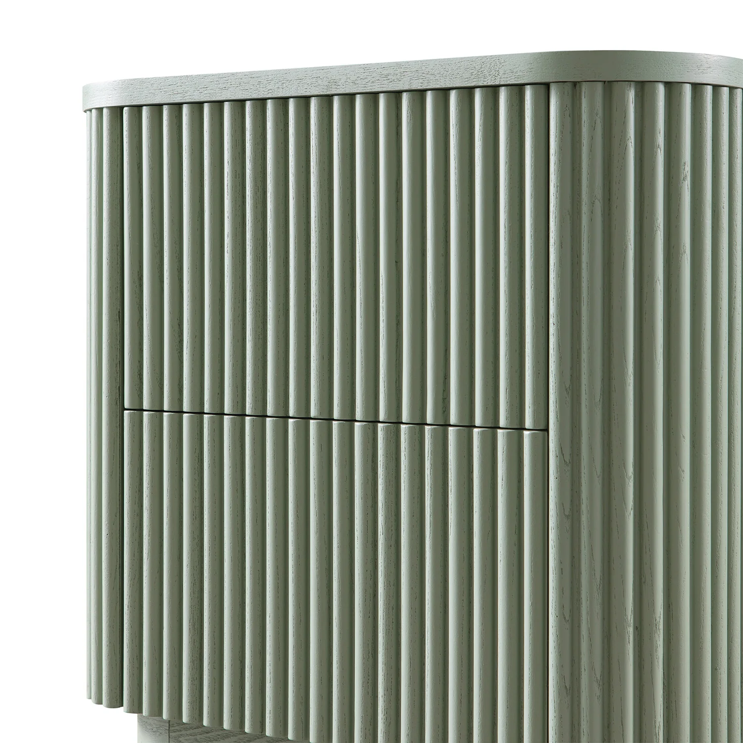 Maru 2-Drawer Bedside Table, Sage Green - Image 12