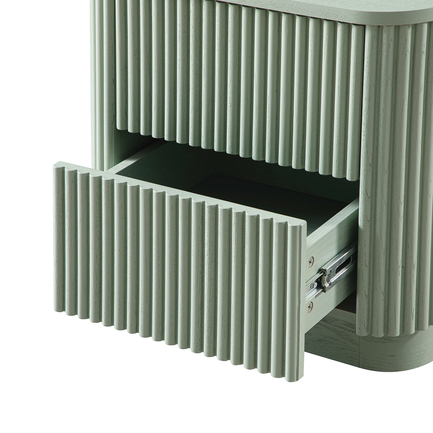 Maru 2-Drawer Bedside Table, Sage Green - Image 13