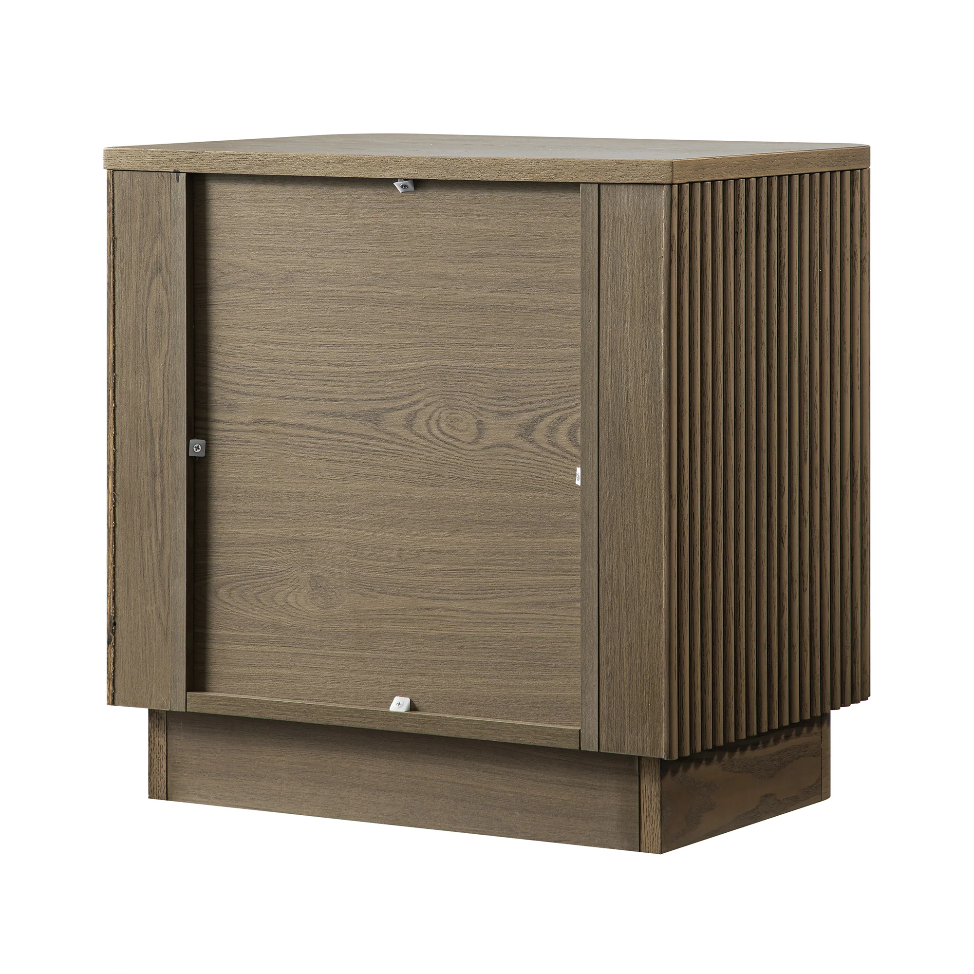 Maru 2-Drawer Bedside Table, Silver Oak - Image 11