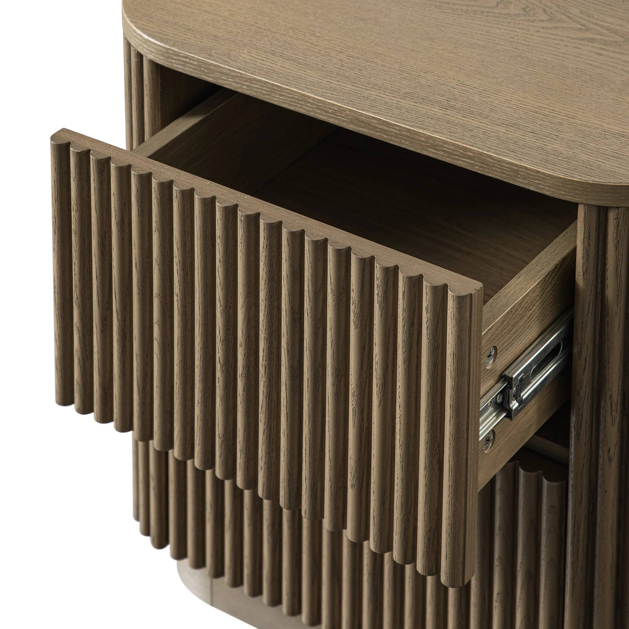 Maru 2-Drawer Bedside Table, Silver Oak - Image 14