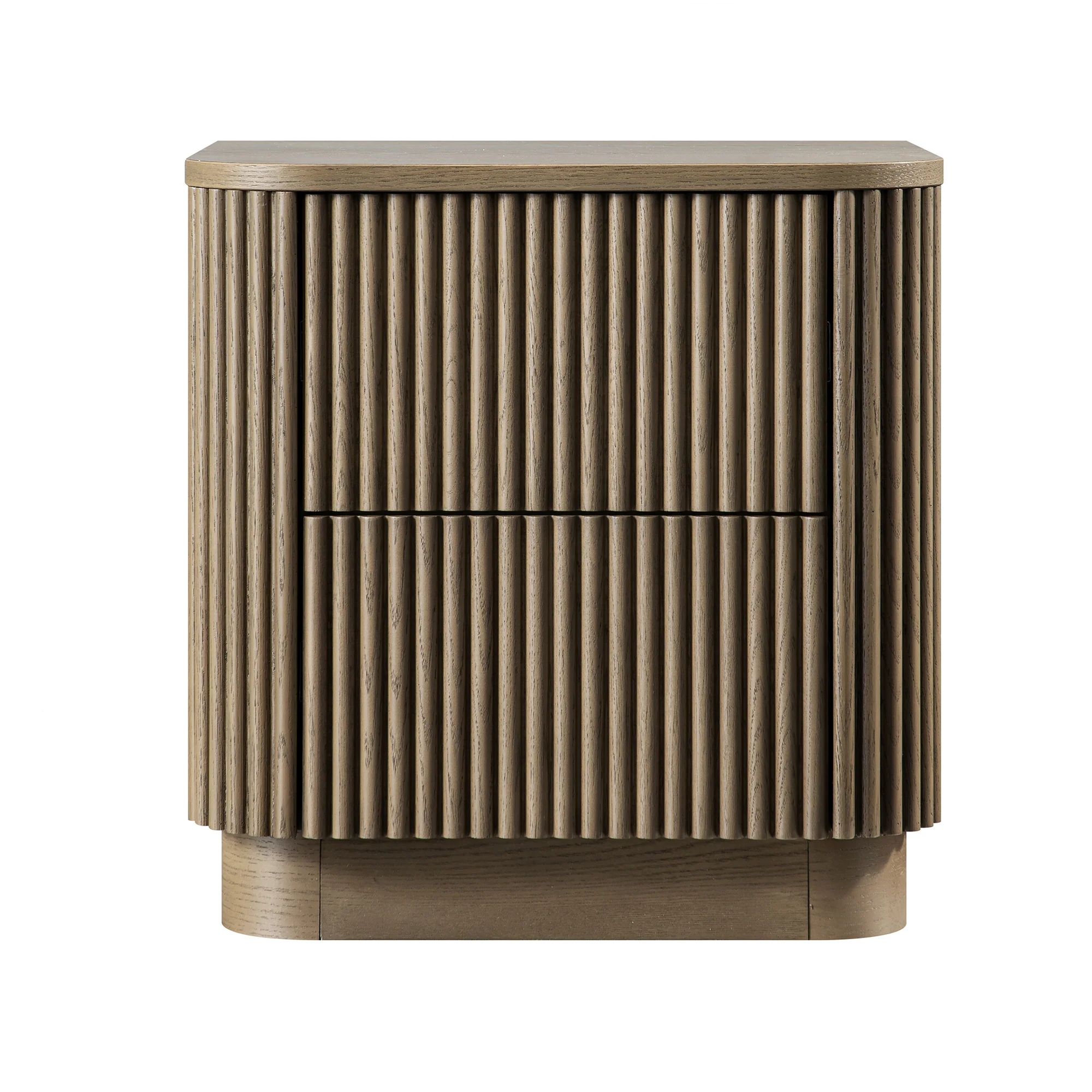 Maru 2-Drawer Bedside Table, Silver Oak - Image 6