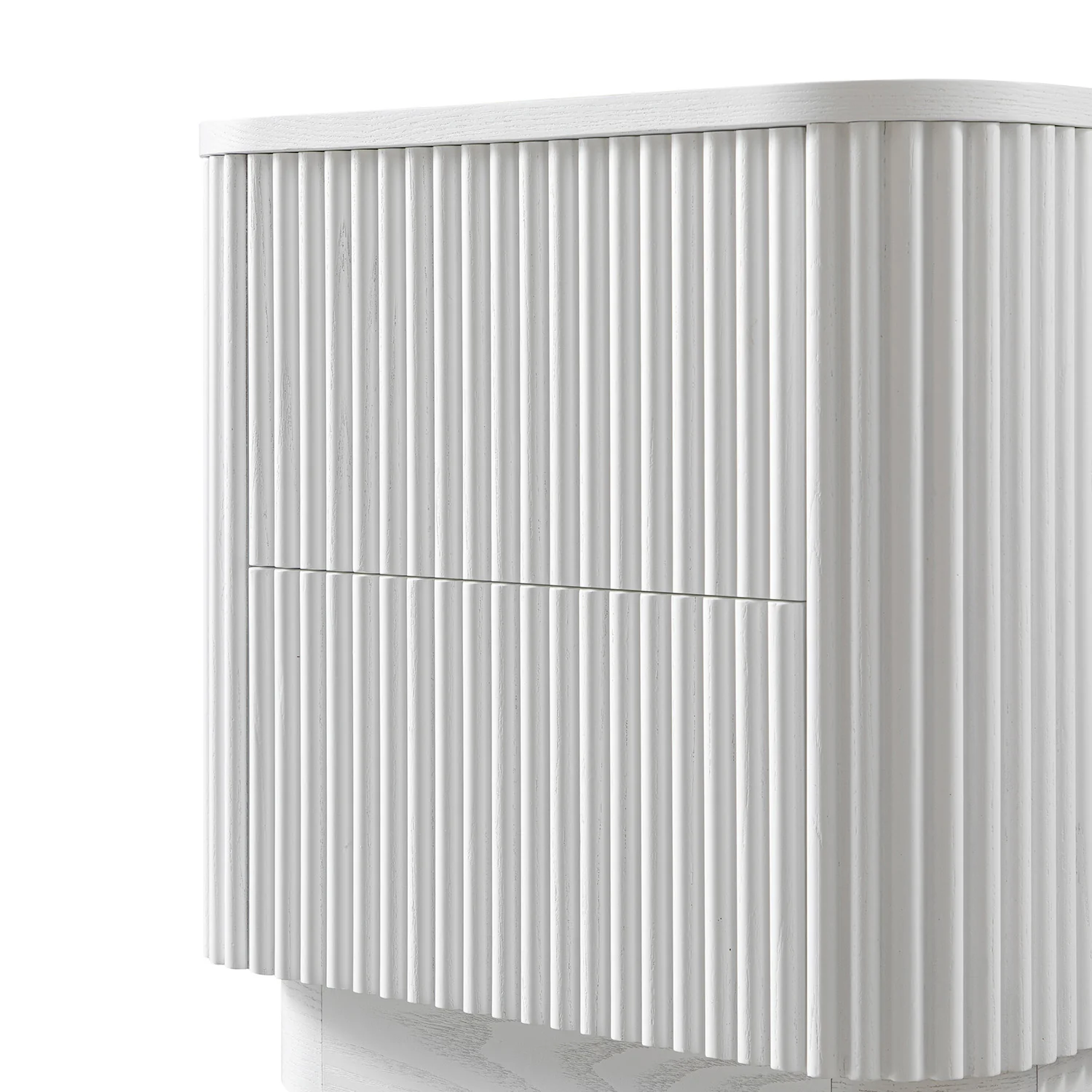 Maru 2-Drawer Bedside Table, Washed White - Image 13