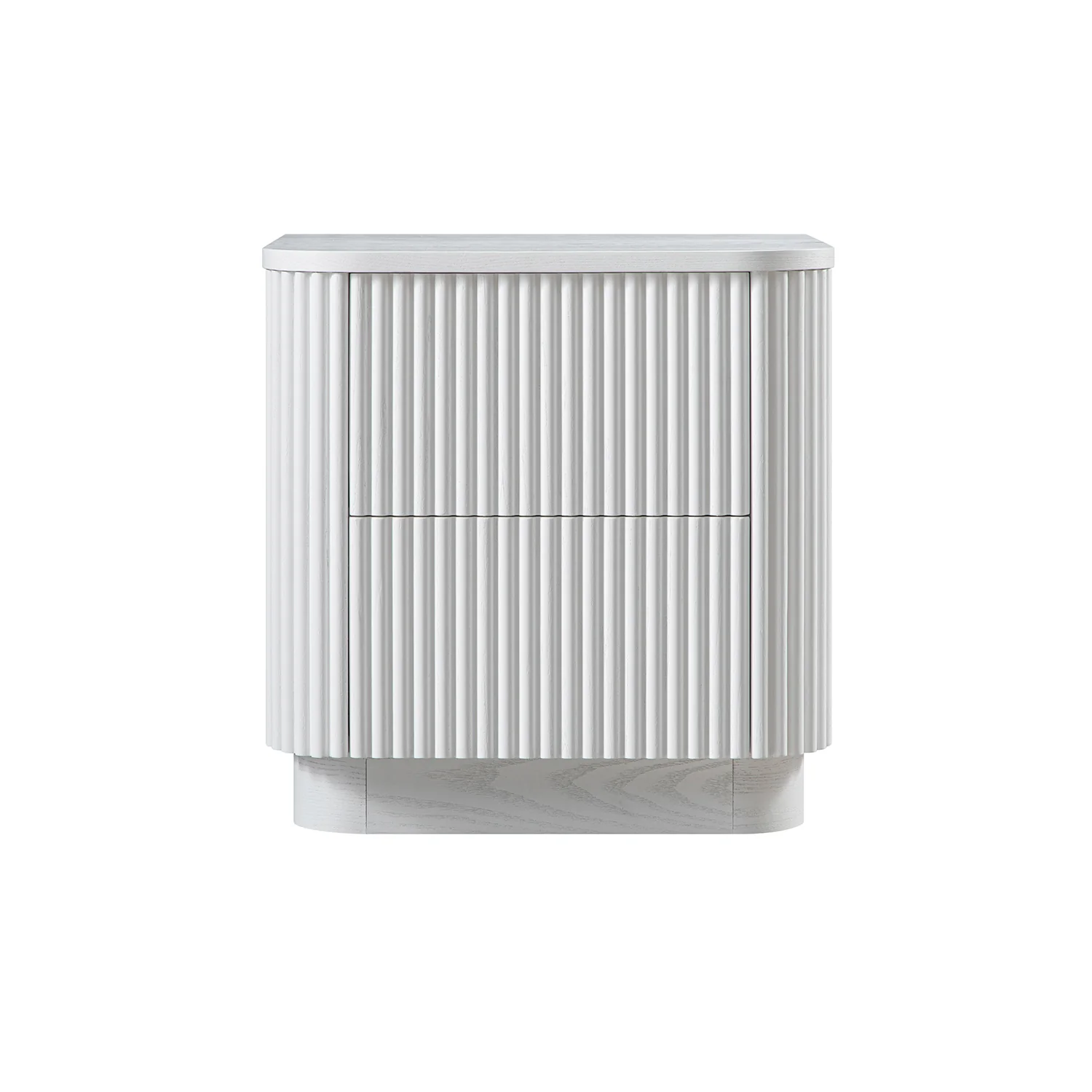Maru 2-Drawer Bedside Table, Washed White - Image 7
