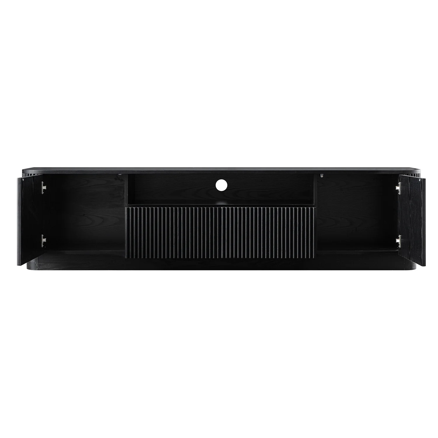 Maru 200cm Wide TV Unit with Drawers, Black - Image 10