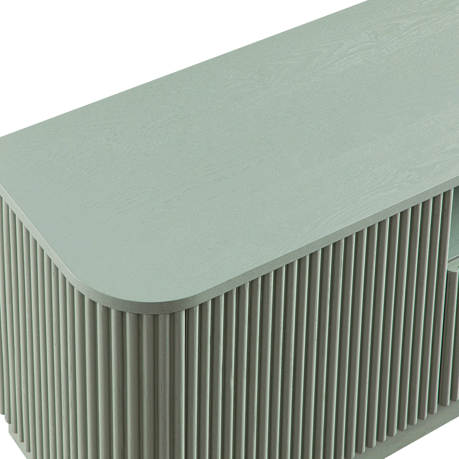 Maru 200cm Wide TV Unit with Drawers, Sage Green - Image 10
