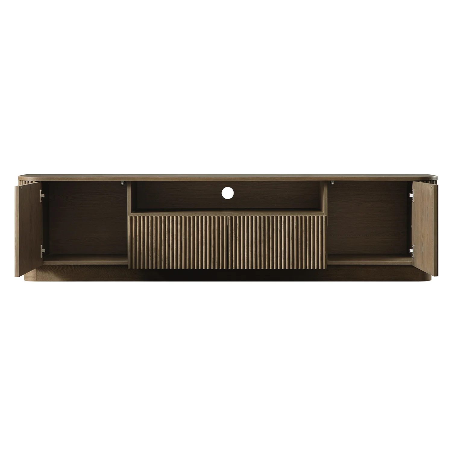 Maru 200cm Wide TV Unit with Drawers, Silver Oak - Image 10