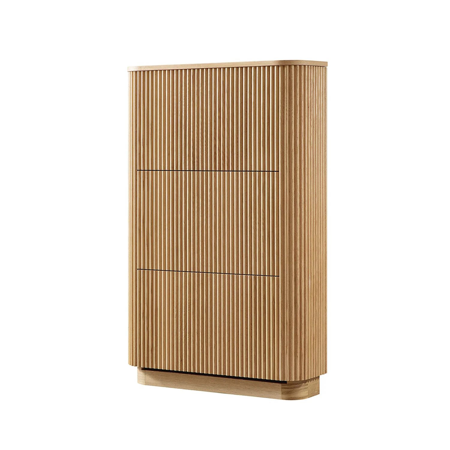 Maru 3-Door Shoe Storage Cabinet, Oak - Image 9