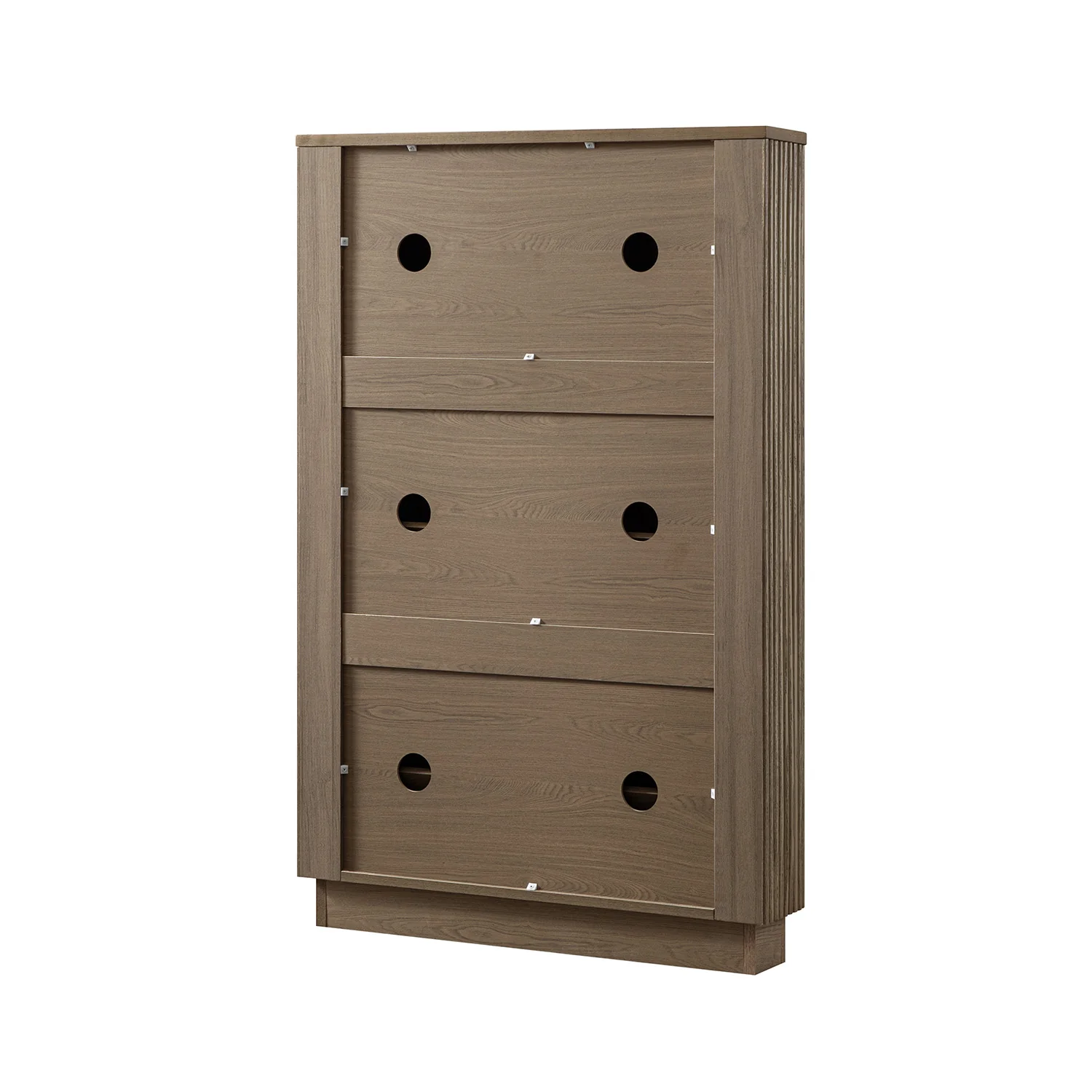 Maru 3-Door Shoe Storage Cabinet, Silver Oak - Image 12